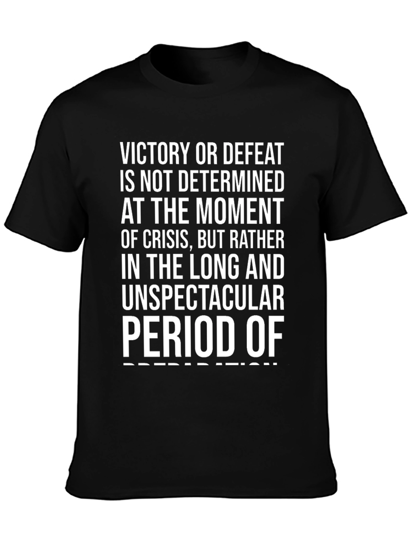 Black Victory or Defeat Graphic Print Black T-Shirt view 3