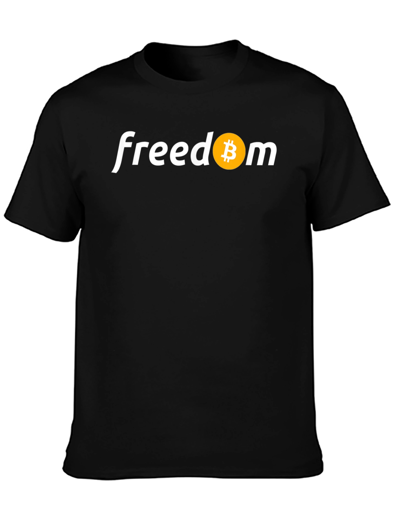 Black Bitcoin Freedom Tee - Crypto Enthusiast T-Shirt view 3
