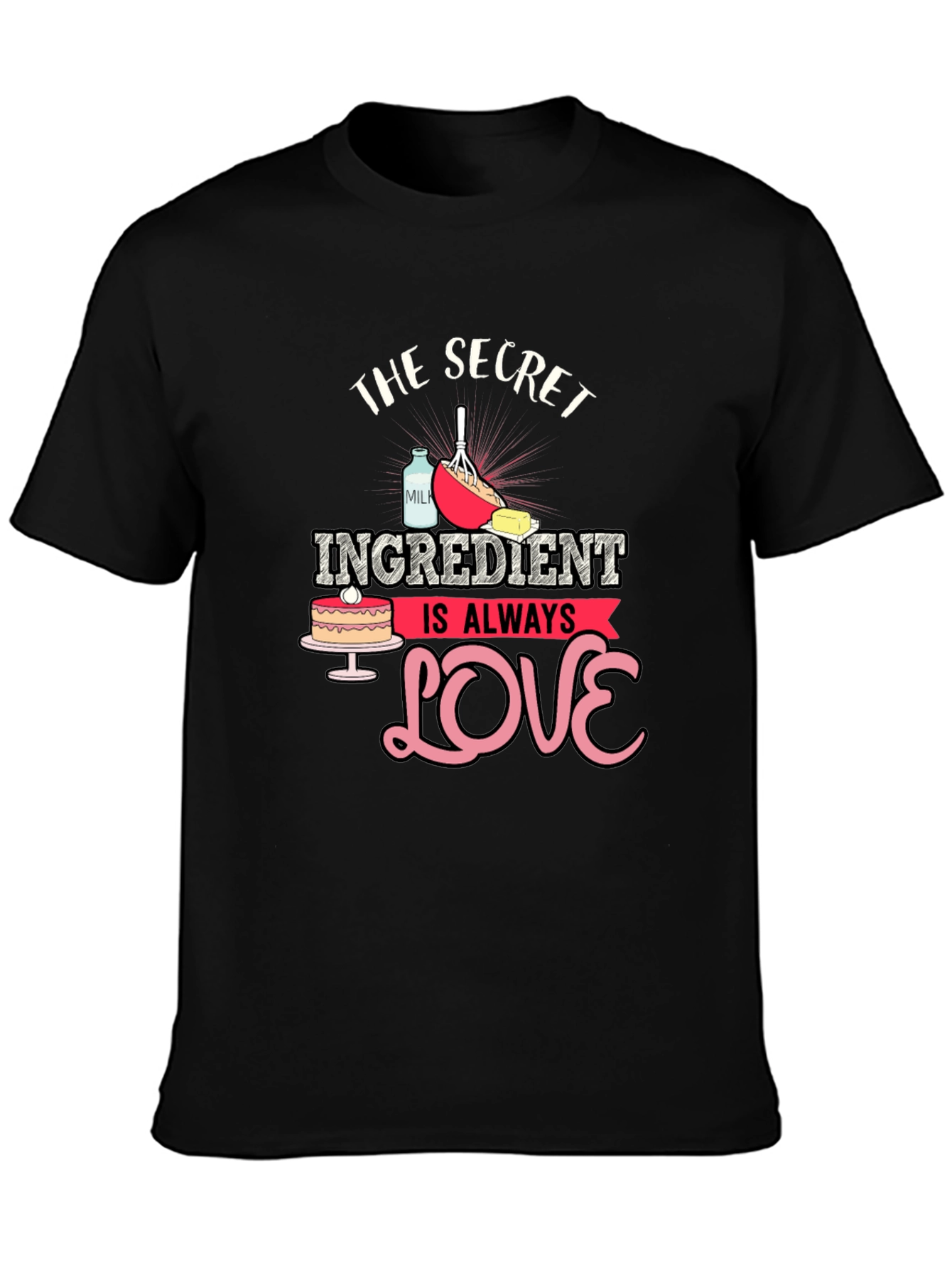 Black Secret Ingredient Love Black T-Shirt view 3
