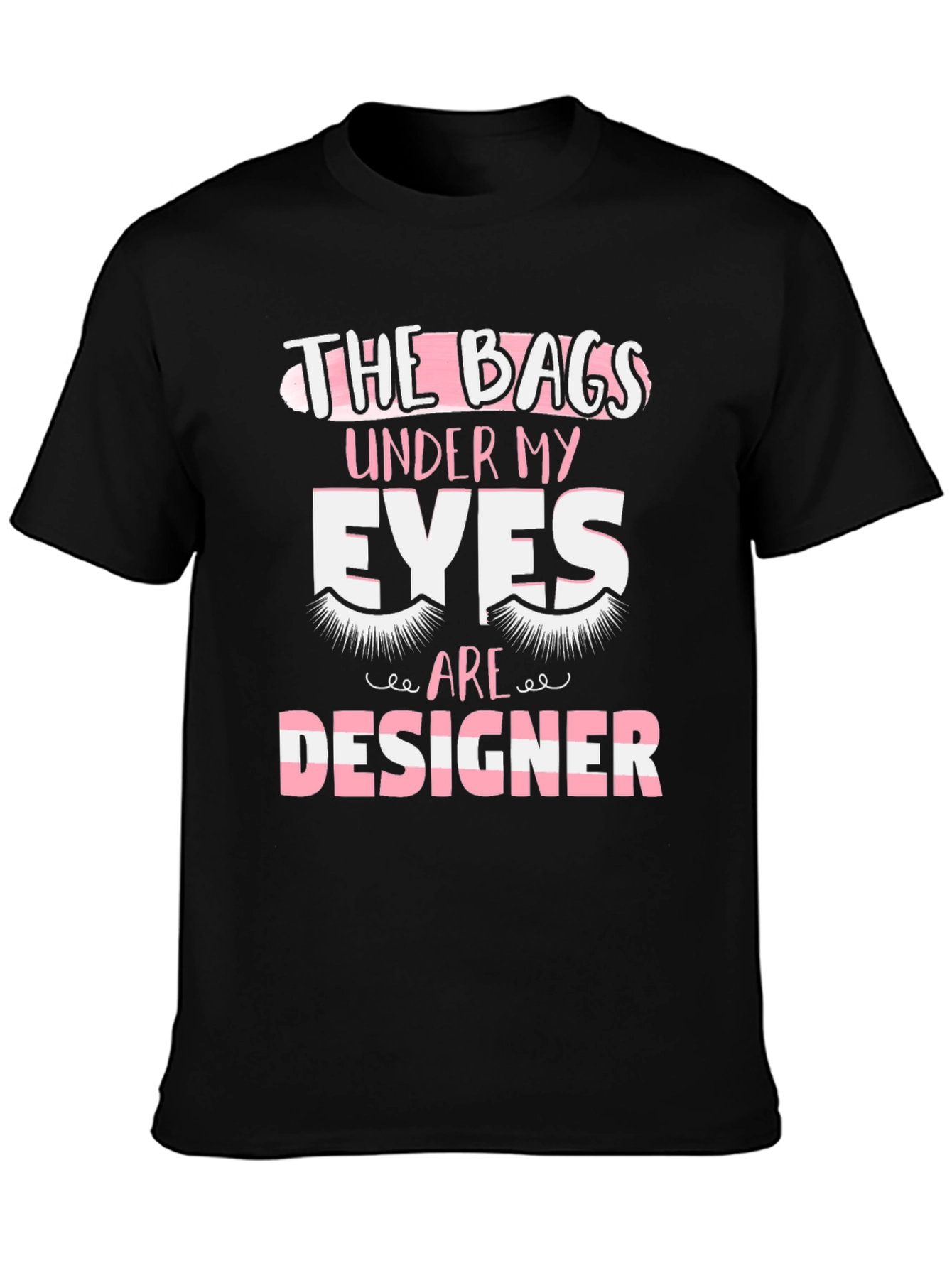 Black Designer Bags Under Eyes T-Shirt view 3