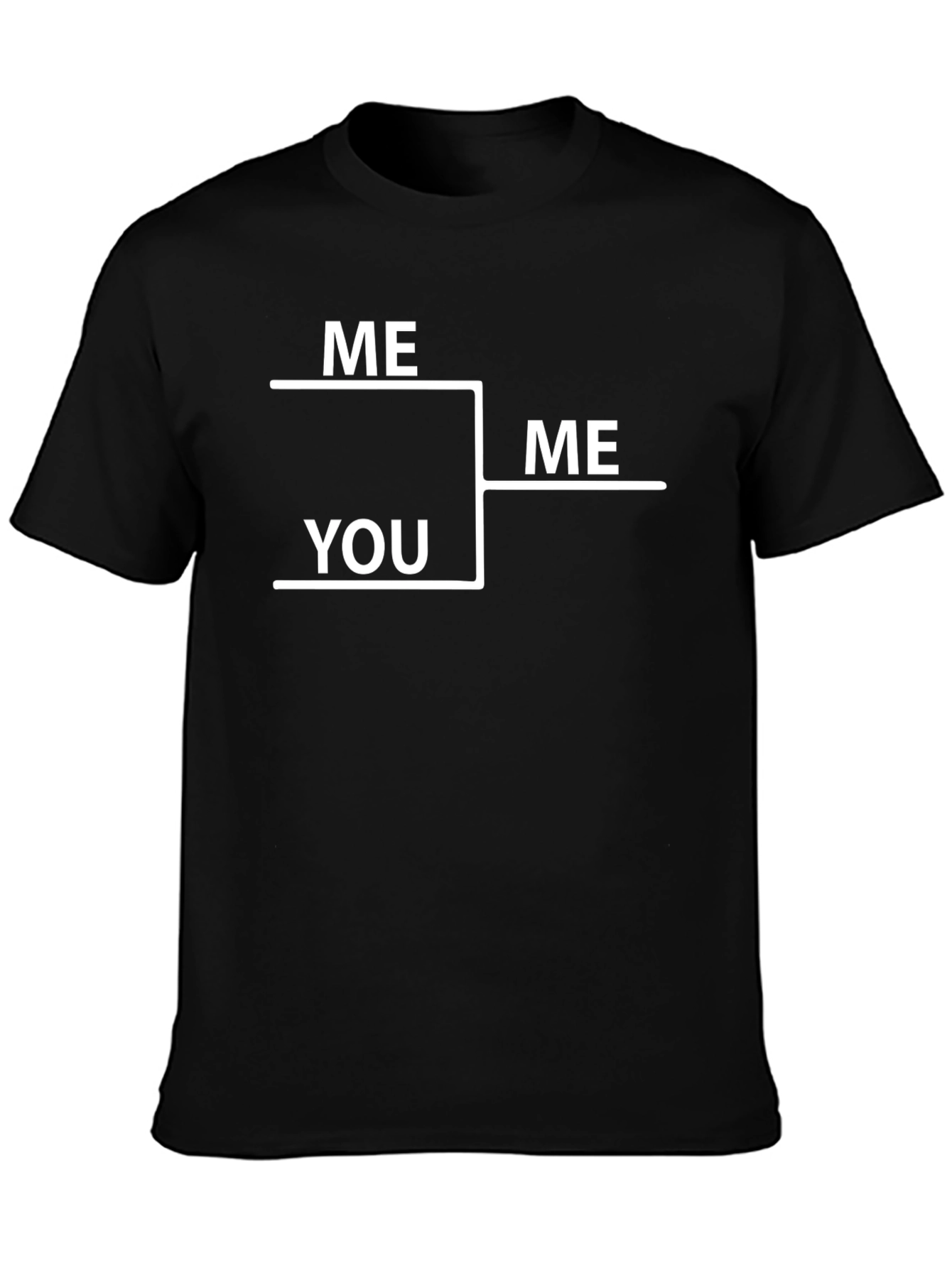 Black Me vs You Bracket T-Shirt - Winner is Me! view 3