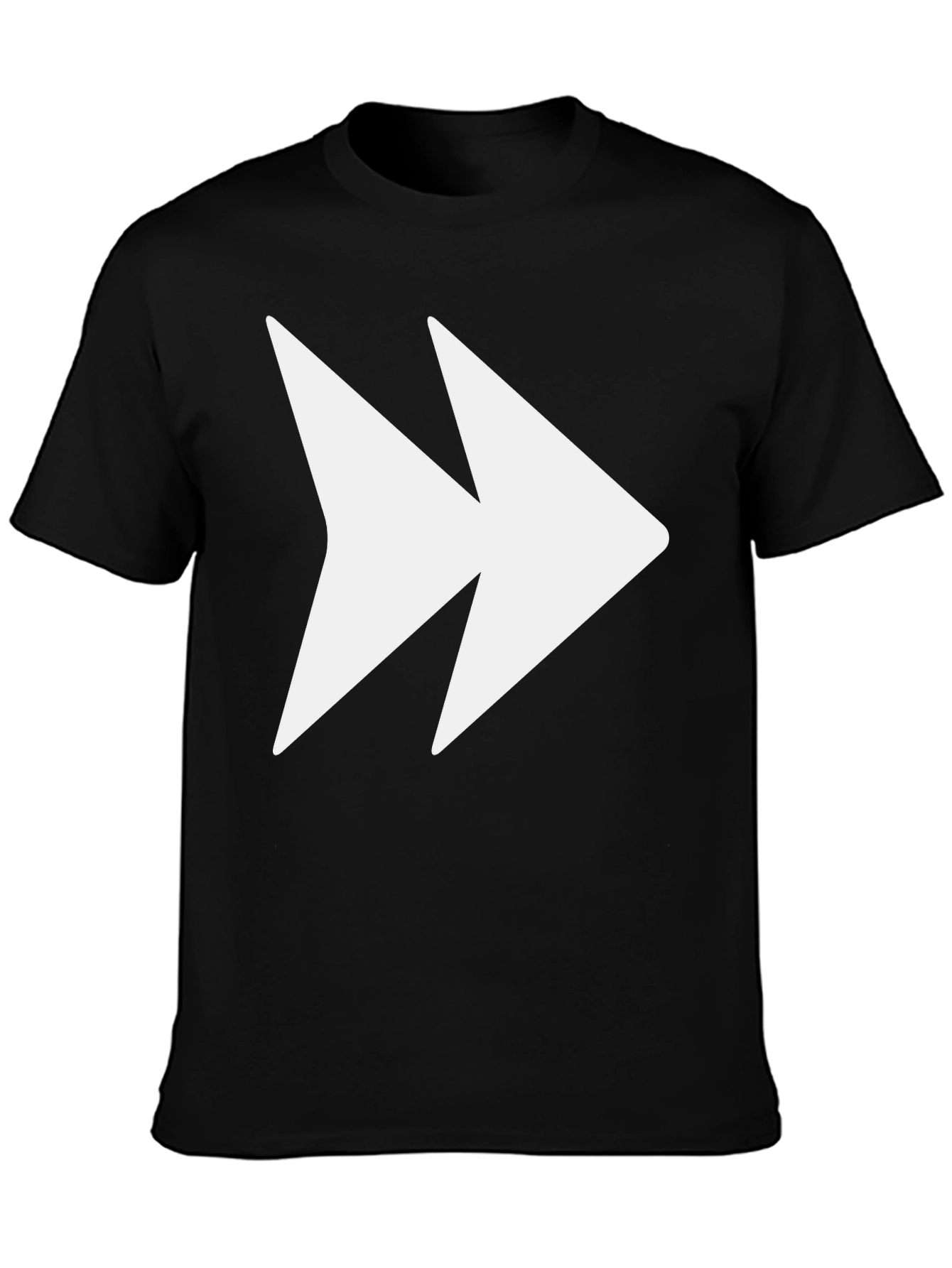 Black Forward Graphic Tee - Black Cotton Blend T-Shirt view 3