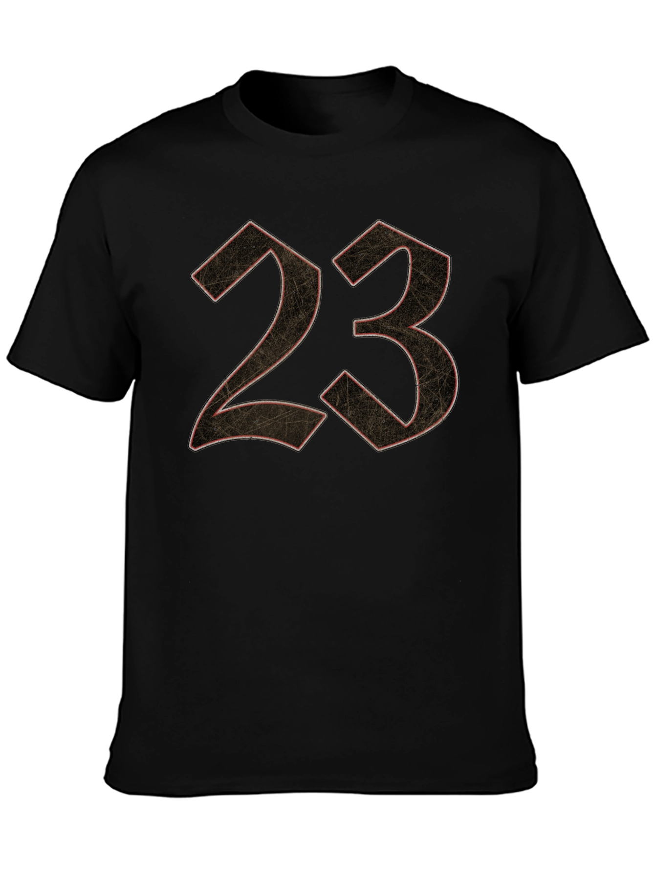 Black 23 Graphic Print Men's Black T-Shirt view 3