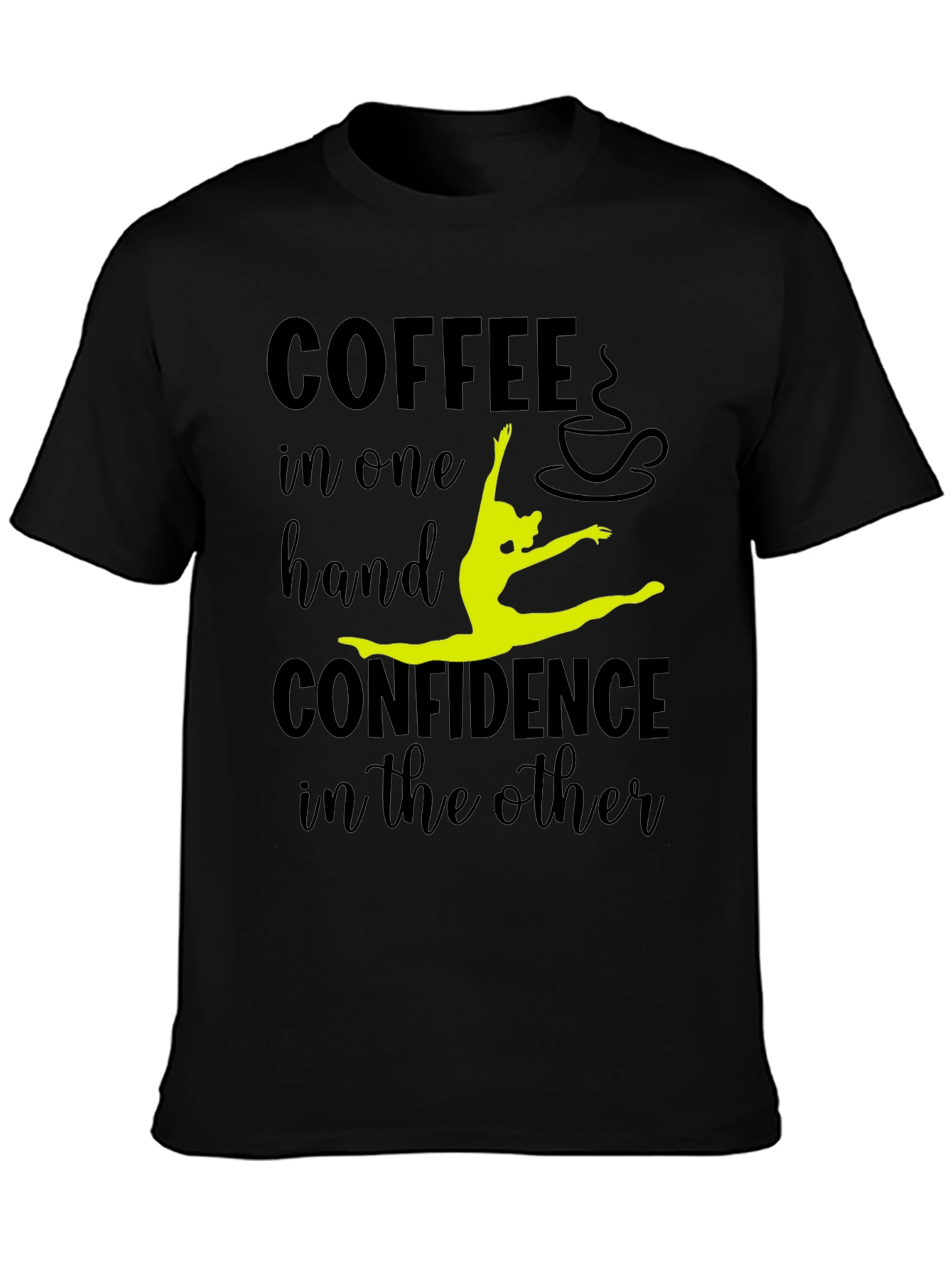 Black Coffee & Confidence Graphic Tee - Black view 3