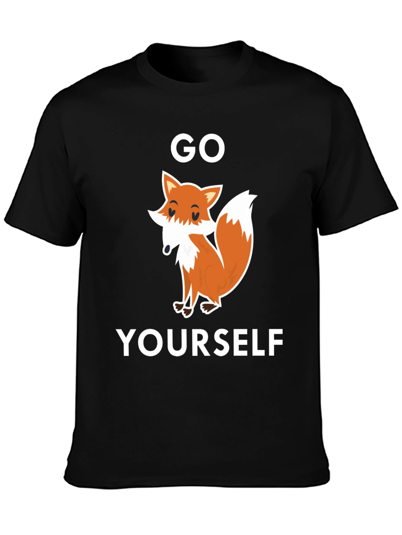 Black Go Fox Yourself Graphic T-Shirt view 3
