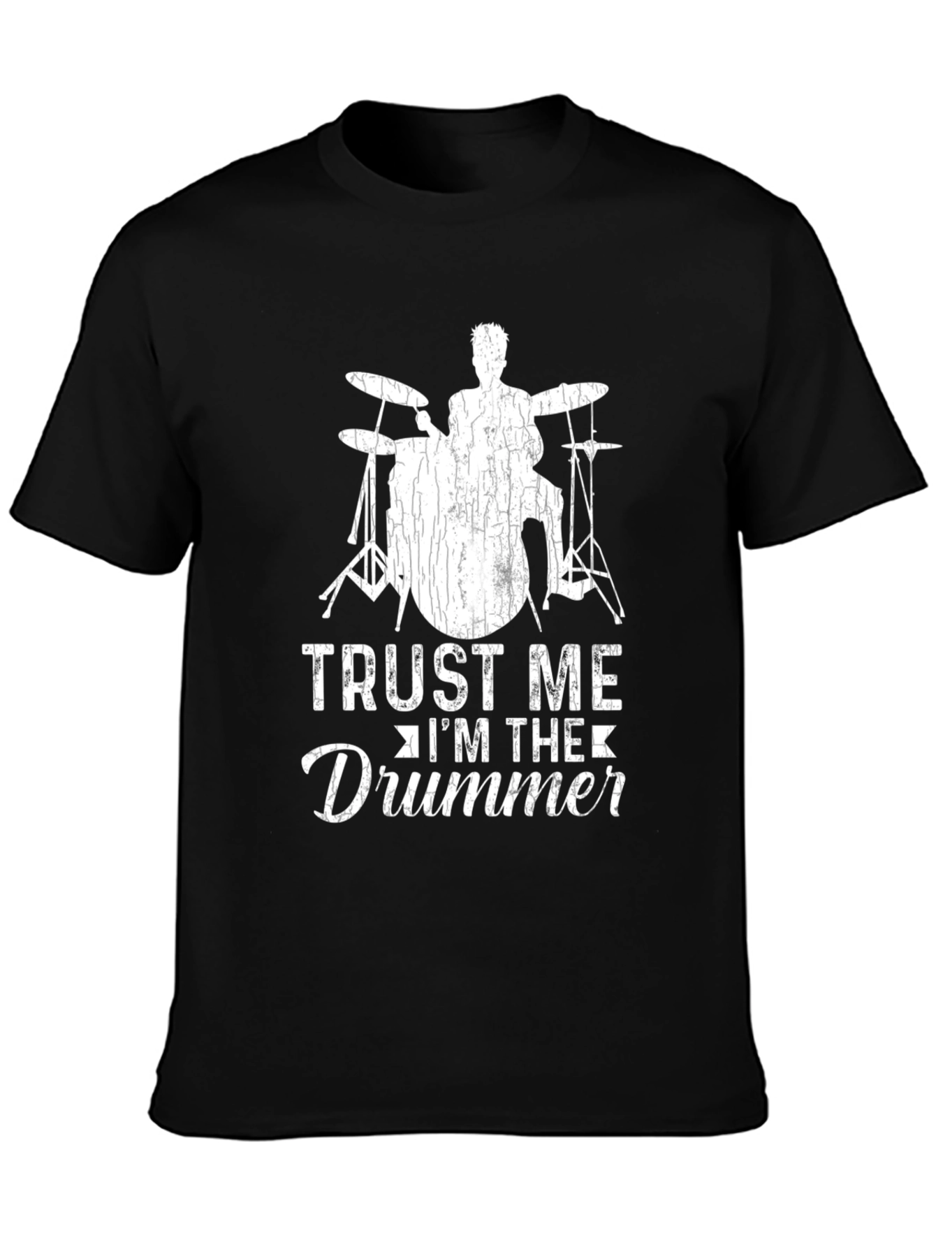 Black Trust Me I'm The Drummer T-Shirt view 3