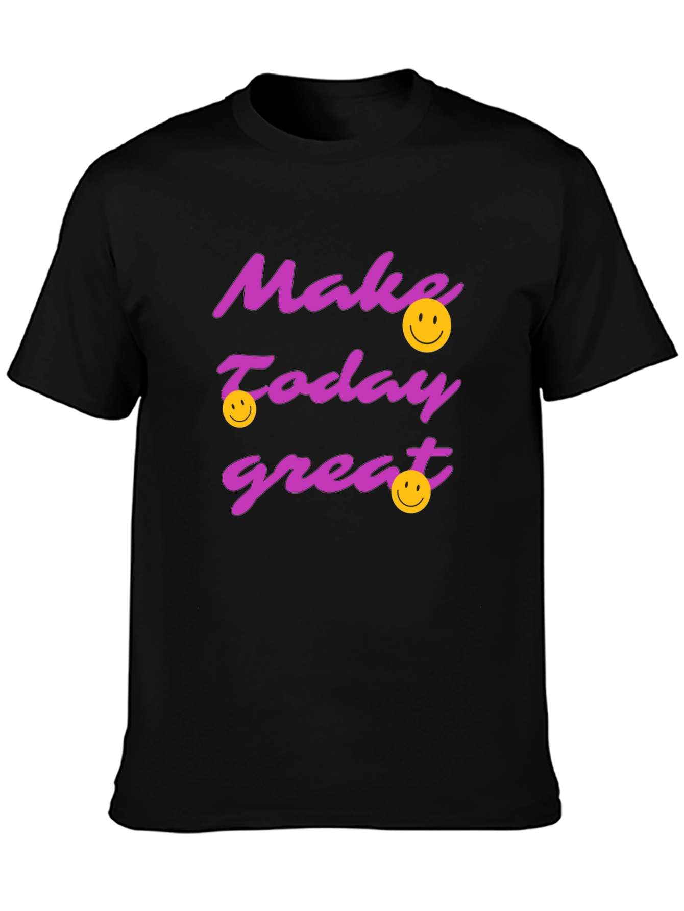 Black Make Today Great Graphic T-Shirt - Black view 3