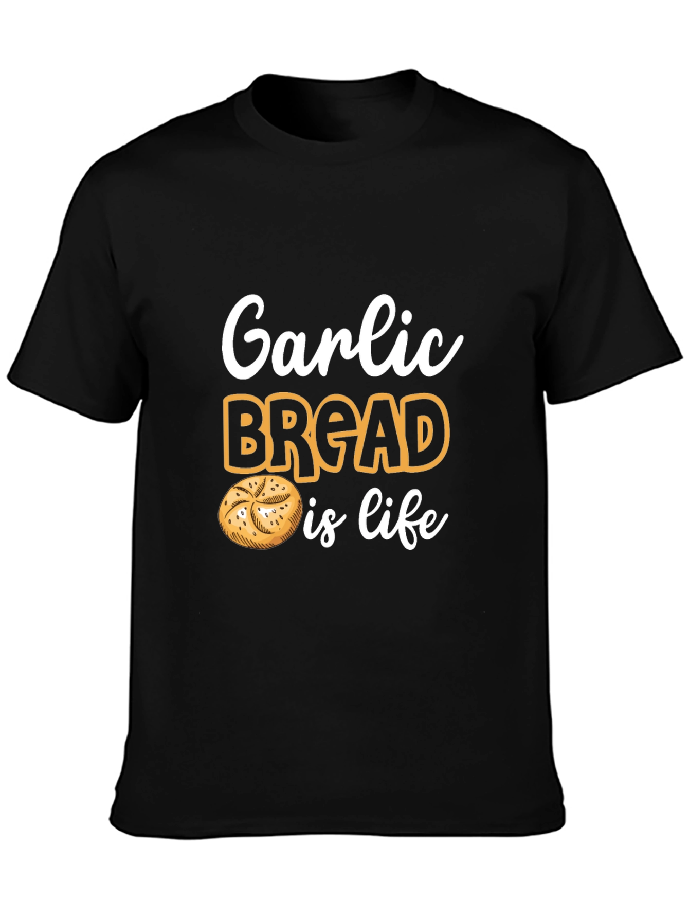 Black Garlic Bread is Life Graphic Tee - Soft Cotton Blend view 3