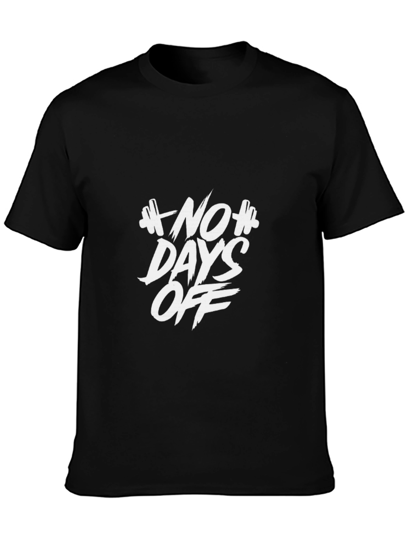 Black No Days Off Graphic Tee - Black view 3