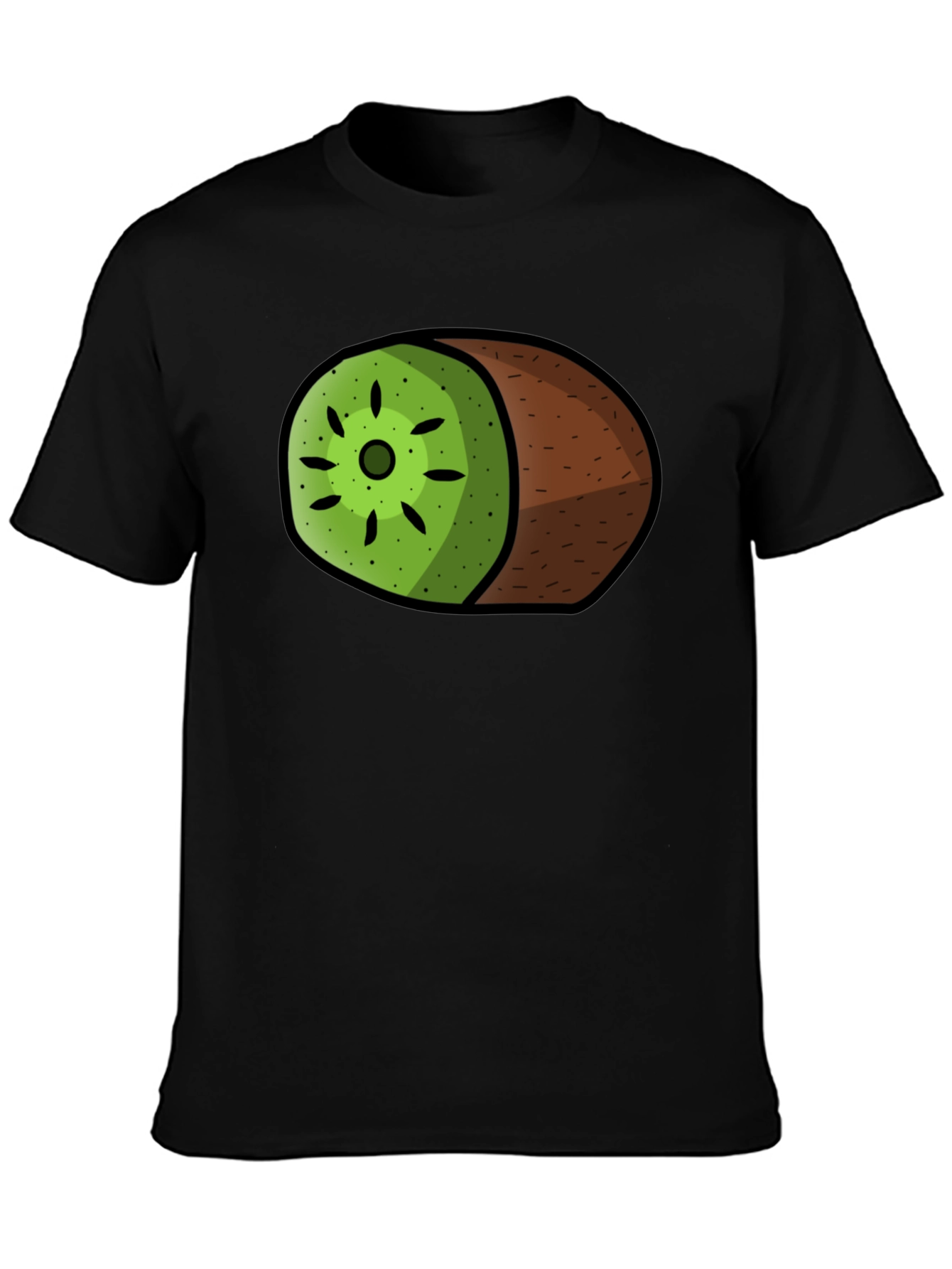 Black Kiwi Graphic Print Black T-Shirt view 3