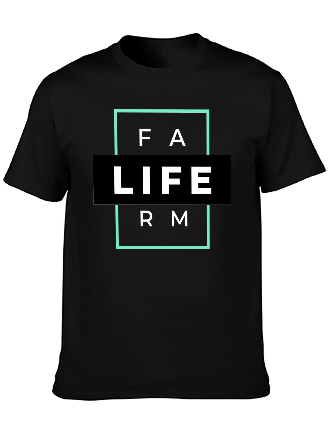 Farm Life Graphic T-Shirt - Black Cotton Blend - 3