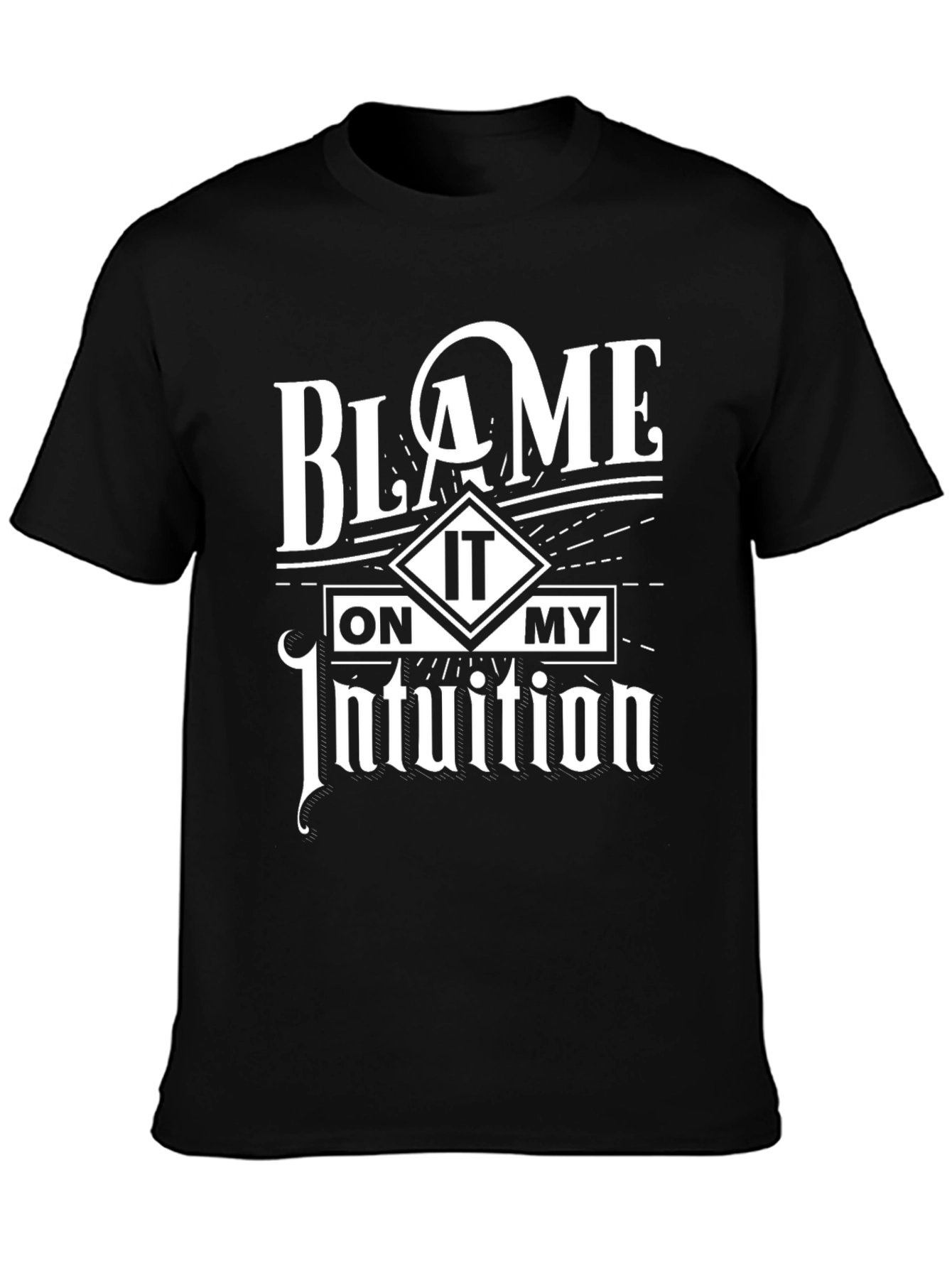 Black Blame It On My Intuition Graphic Tee view 3