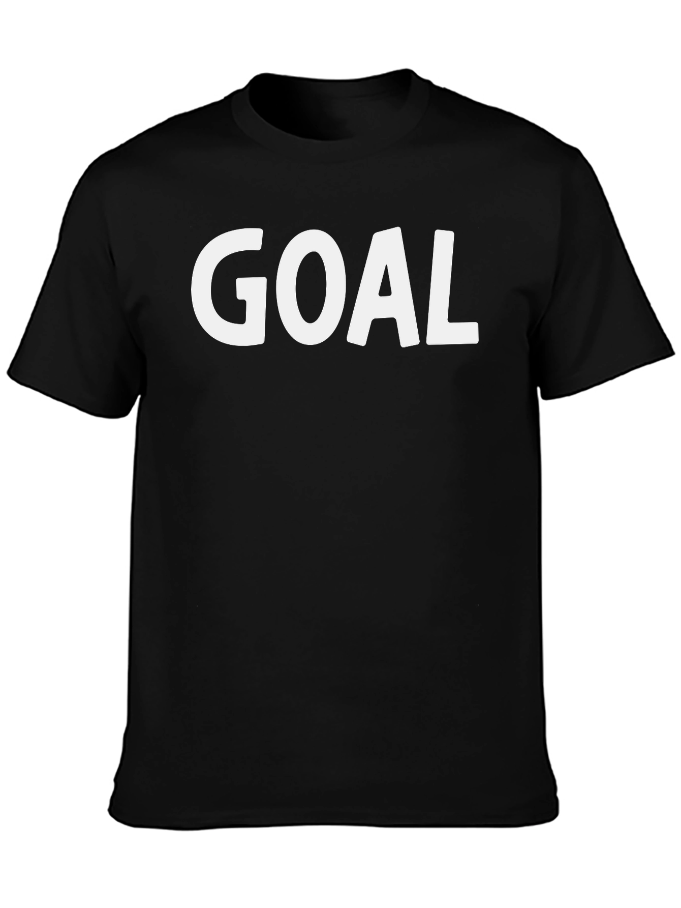 Black Goal T-Shirt - Mens Black Tee with White Print view 3
