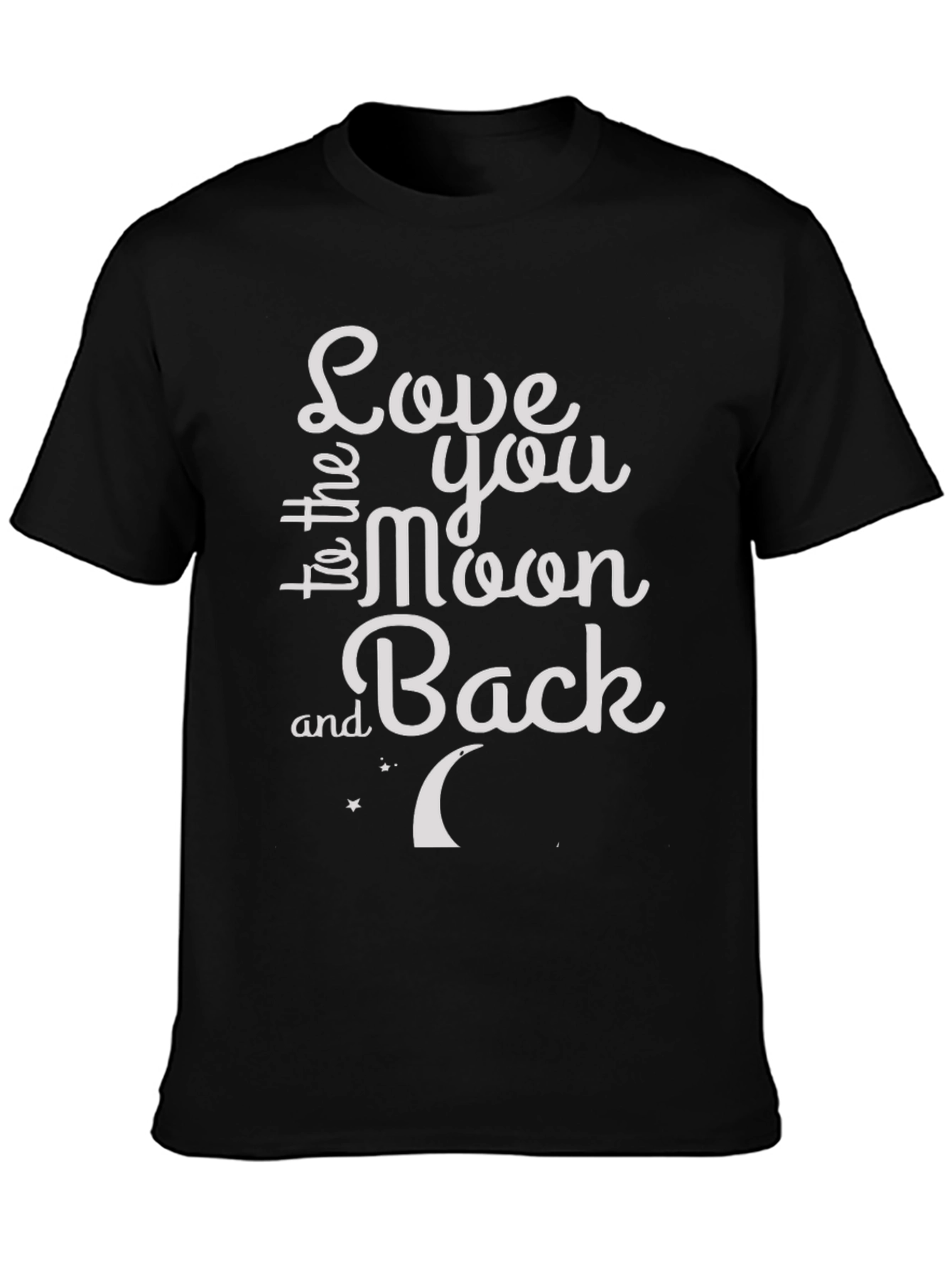 Black Love You to the Moon and Back Graphic Tee view 3