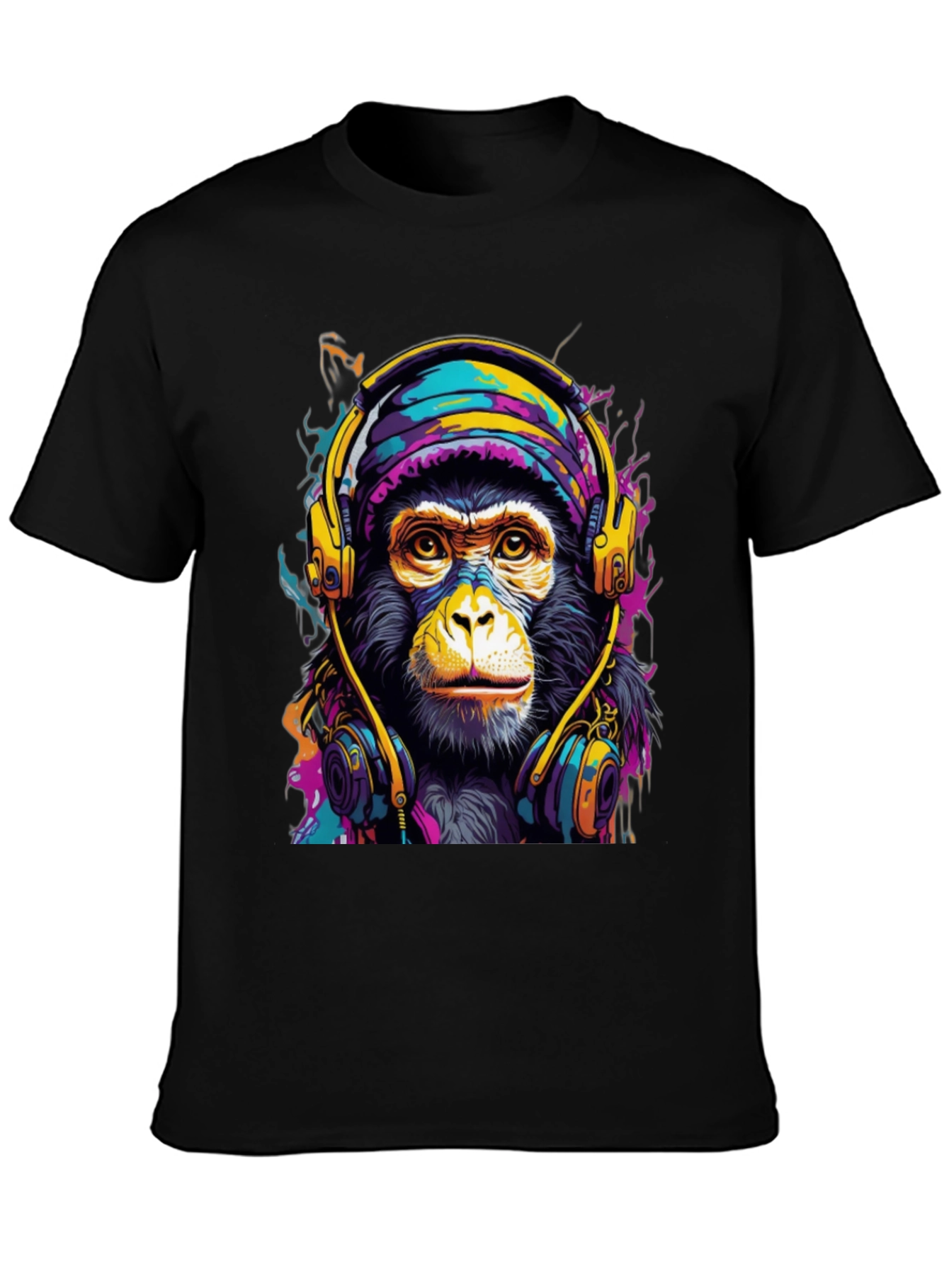Black Monkey DJ Graphic Tee - Cool & Stylish view 3