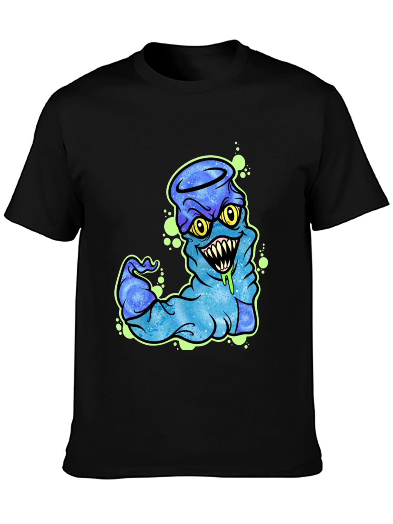 Black Monster Graphic Black T-Shirt view 3