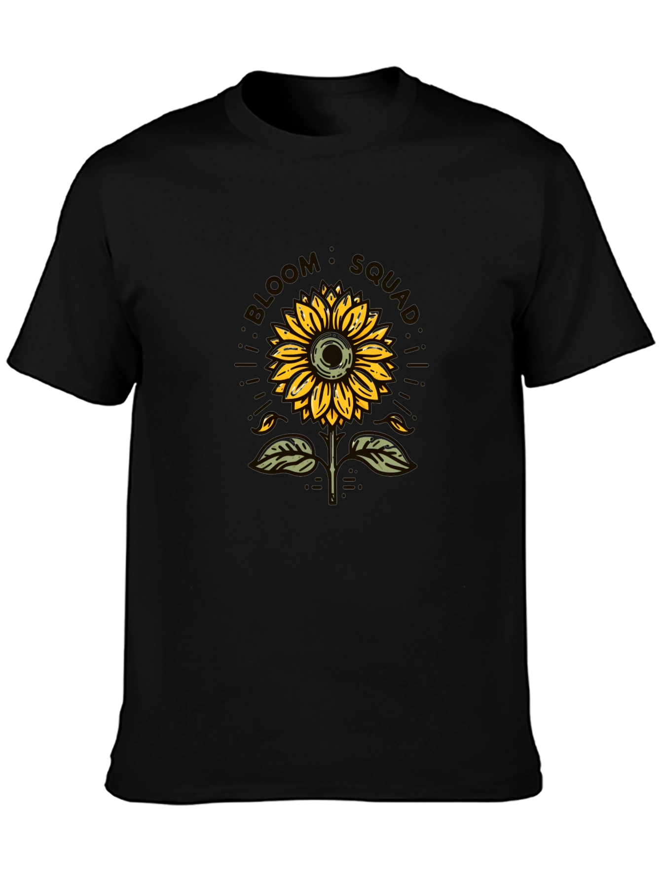 Black Bloom Squad Sunflower Graphic Tee view 3