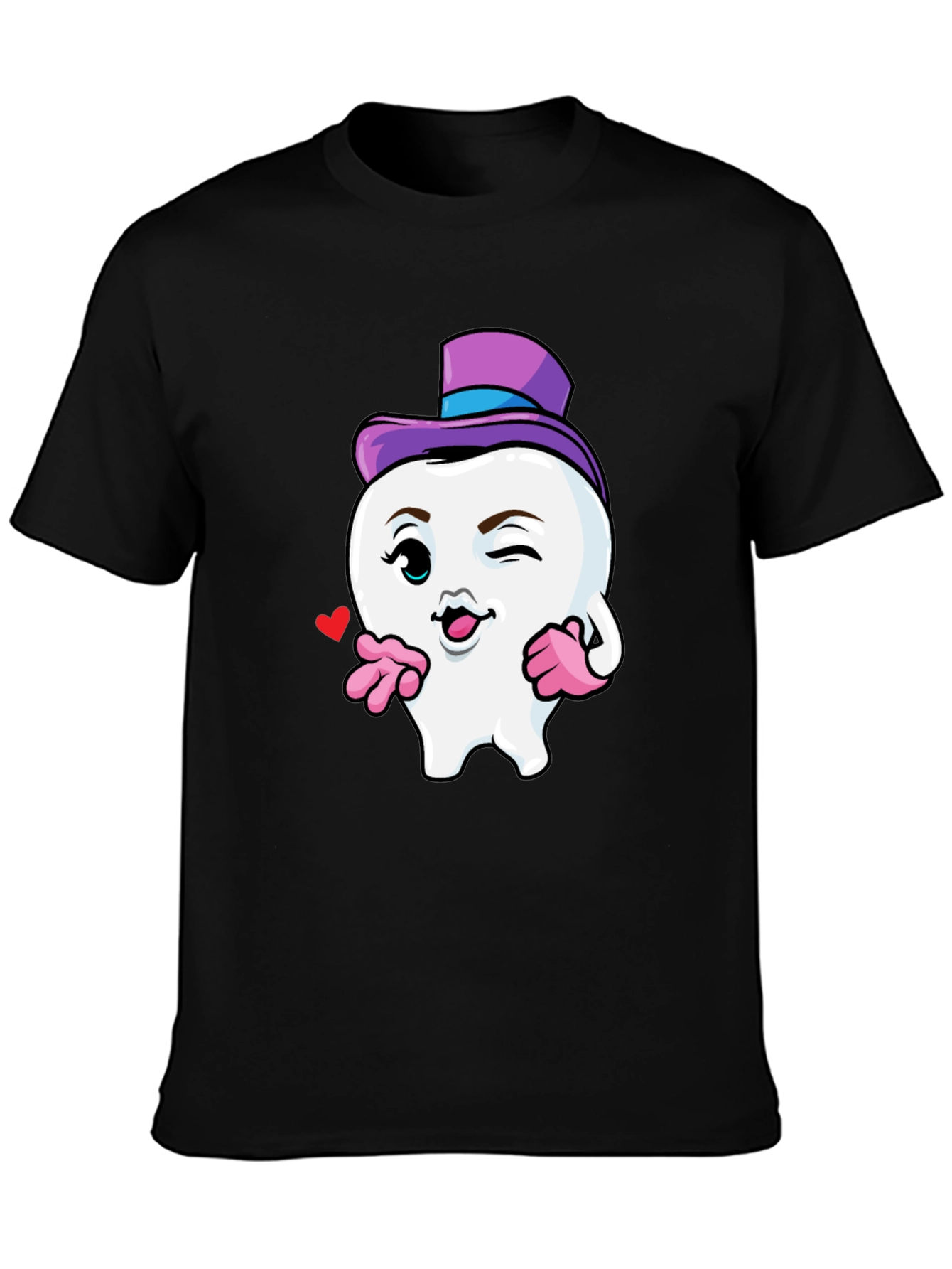 Whimsical Tooth Character Graphic Tee - 3