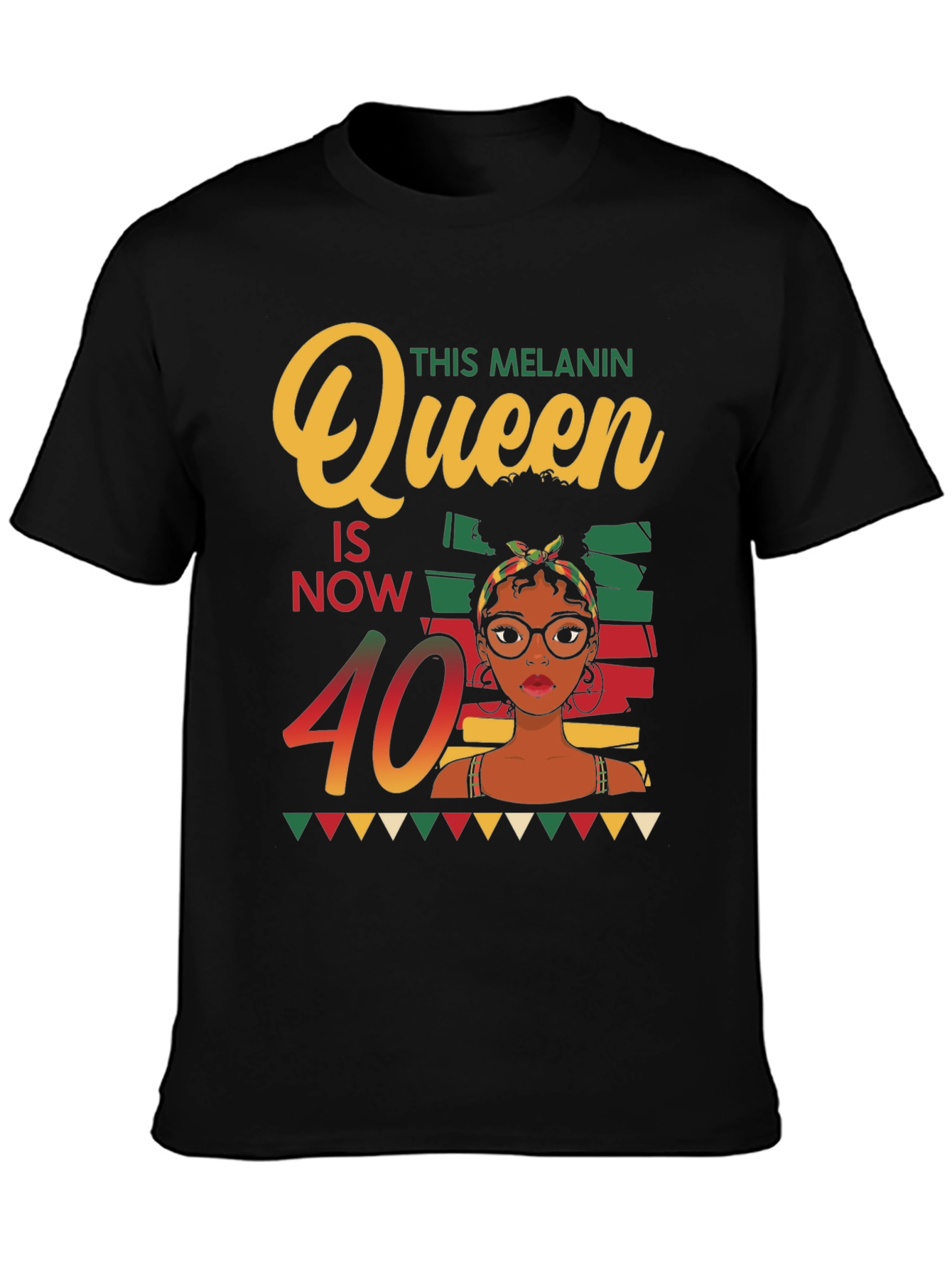 Melanin Queen 40th Birthday T-Shirt - 3