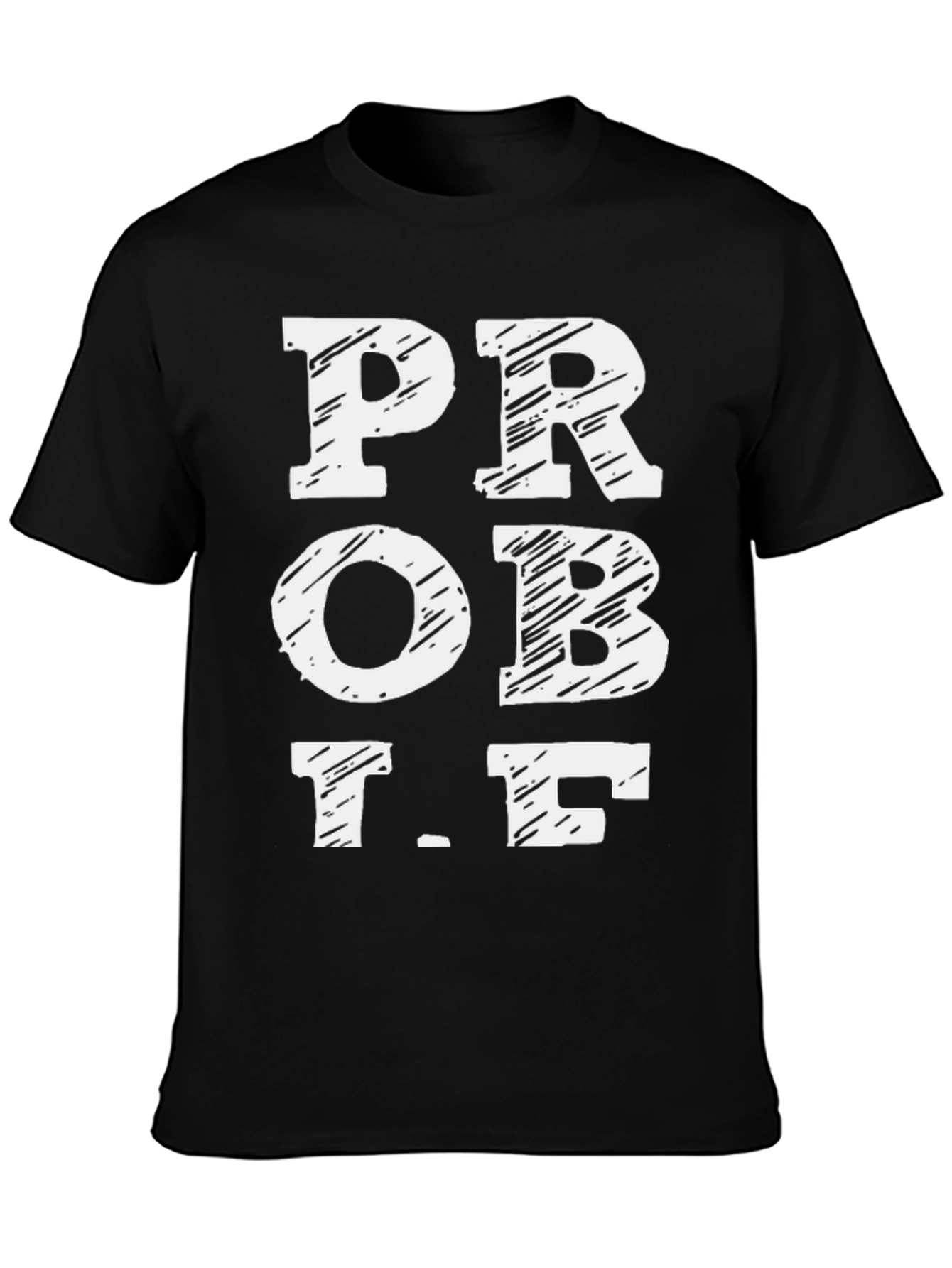 Black Prob LF Graphic Tee - Black Cotton T-Shirt view 3