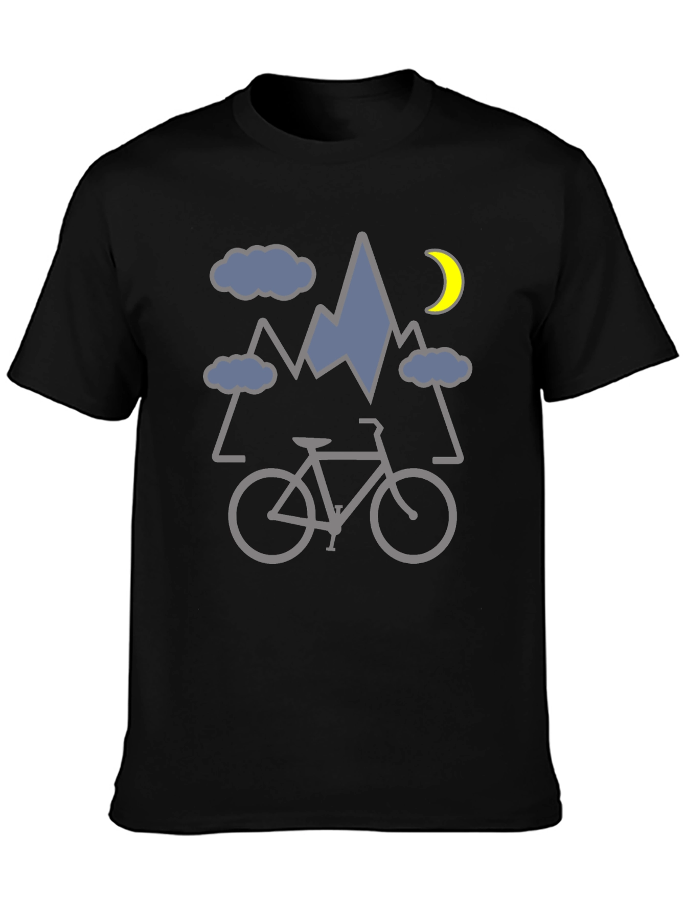 Black Mountain Bike Graphic Tee - Adventure Awaits view 3