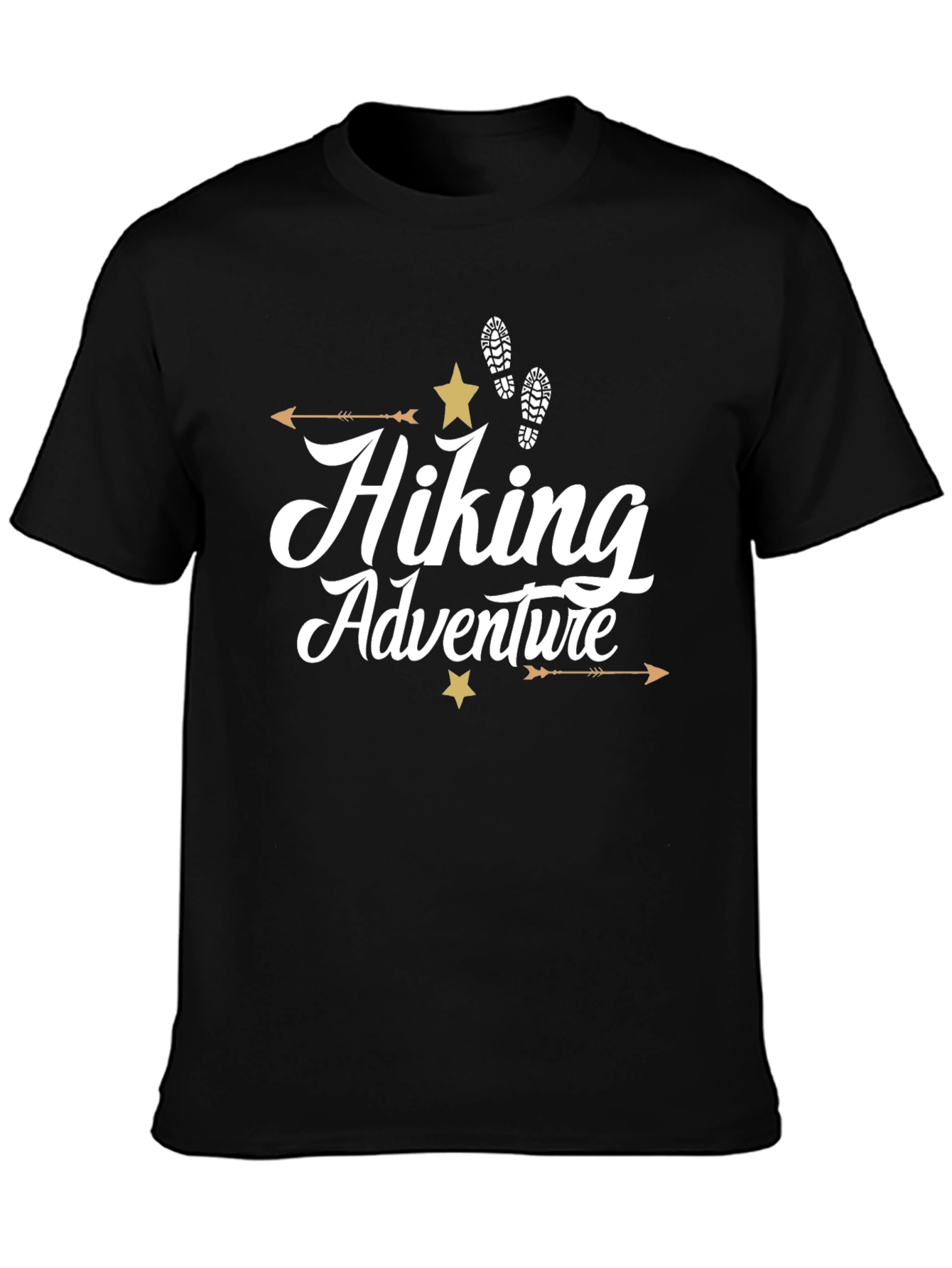 Black Hiking Adventure Graphic Tee - Outdoor Enthusiast Shirt view 3