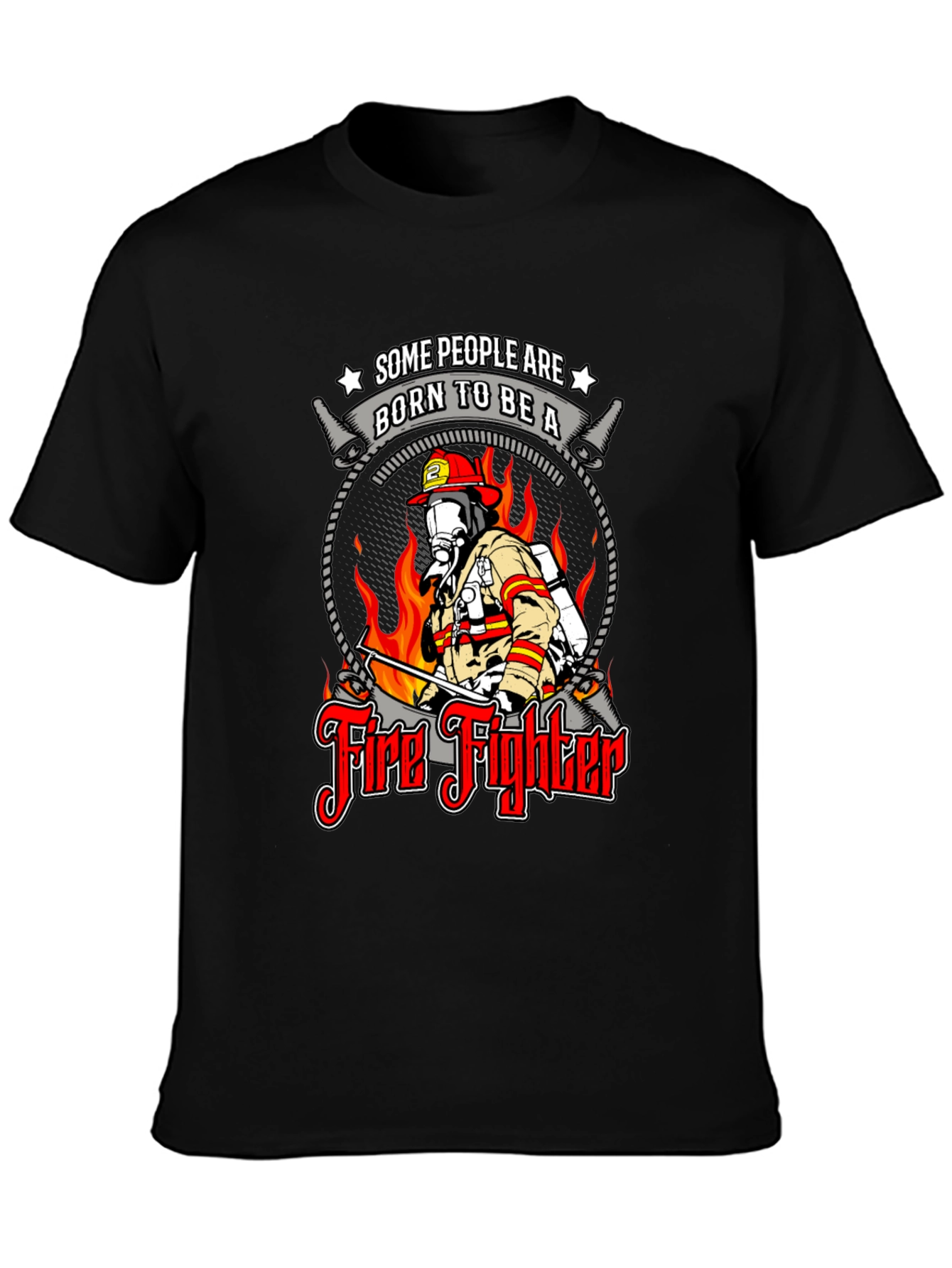 Born to Be a Firefighter Graphic T-Shirt - 3