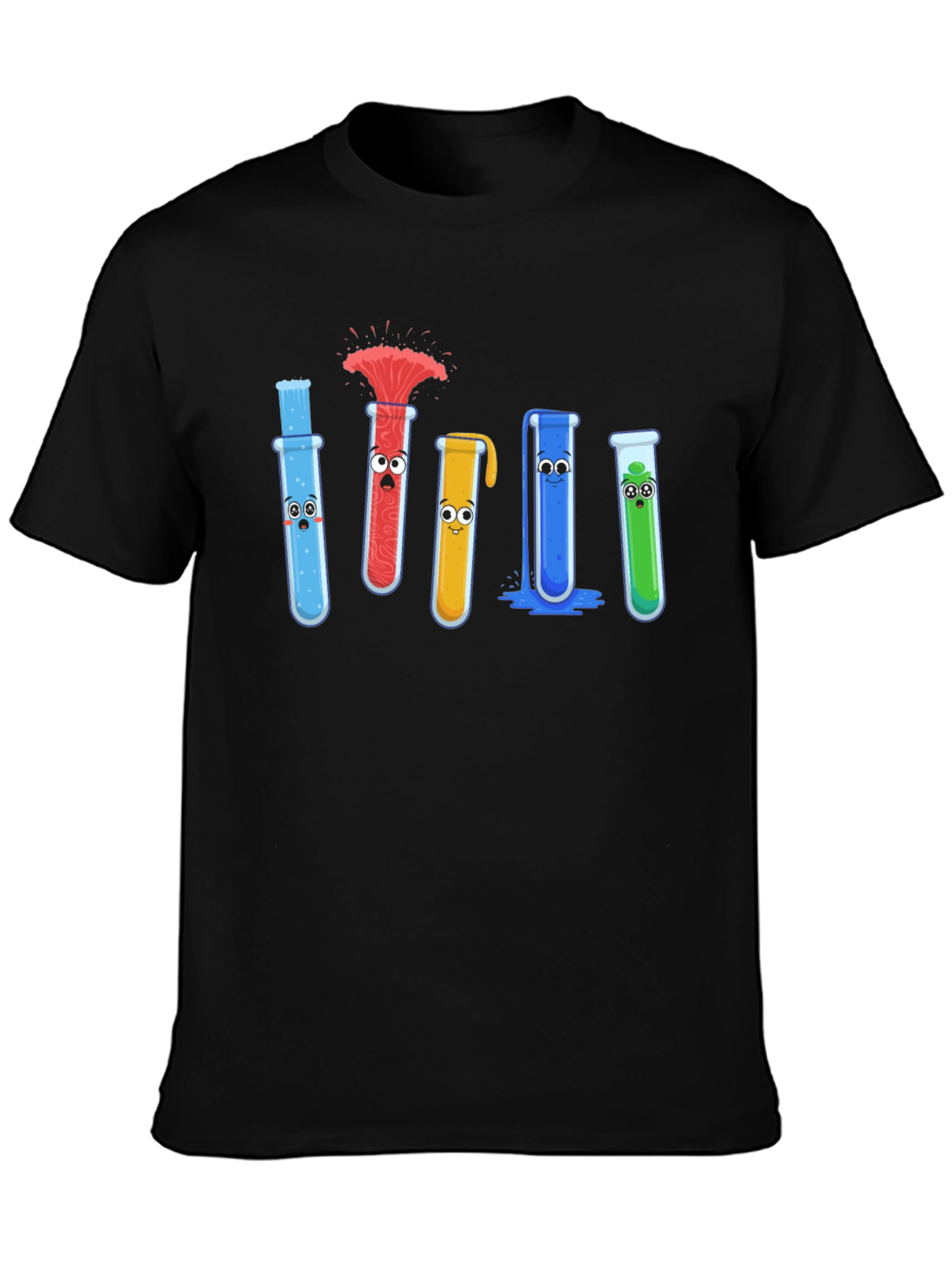Black Science Beaker Cartoon Graphic Tee view 3