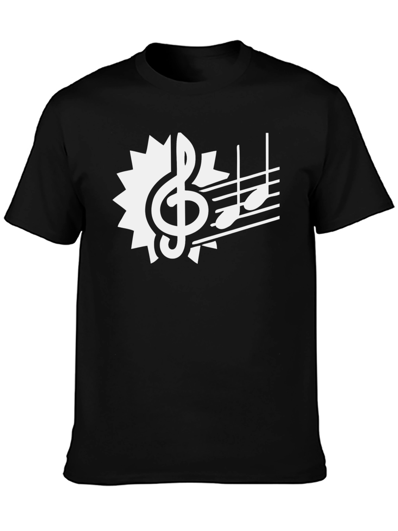 Black Musical Gear T-Shirt - Black Cotton Tee view 3
