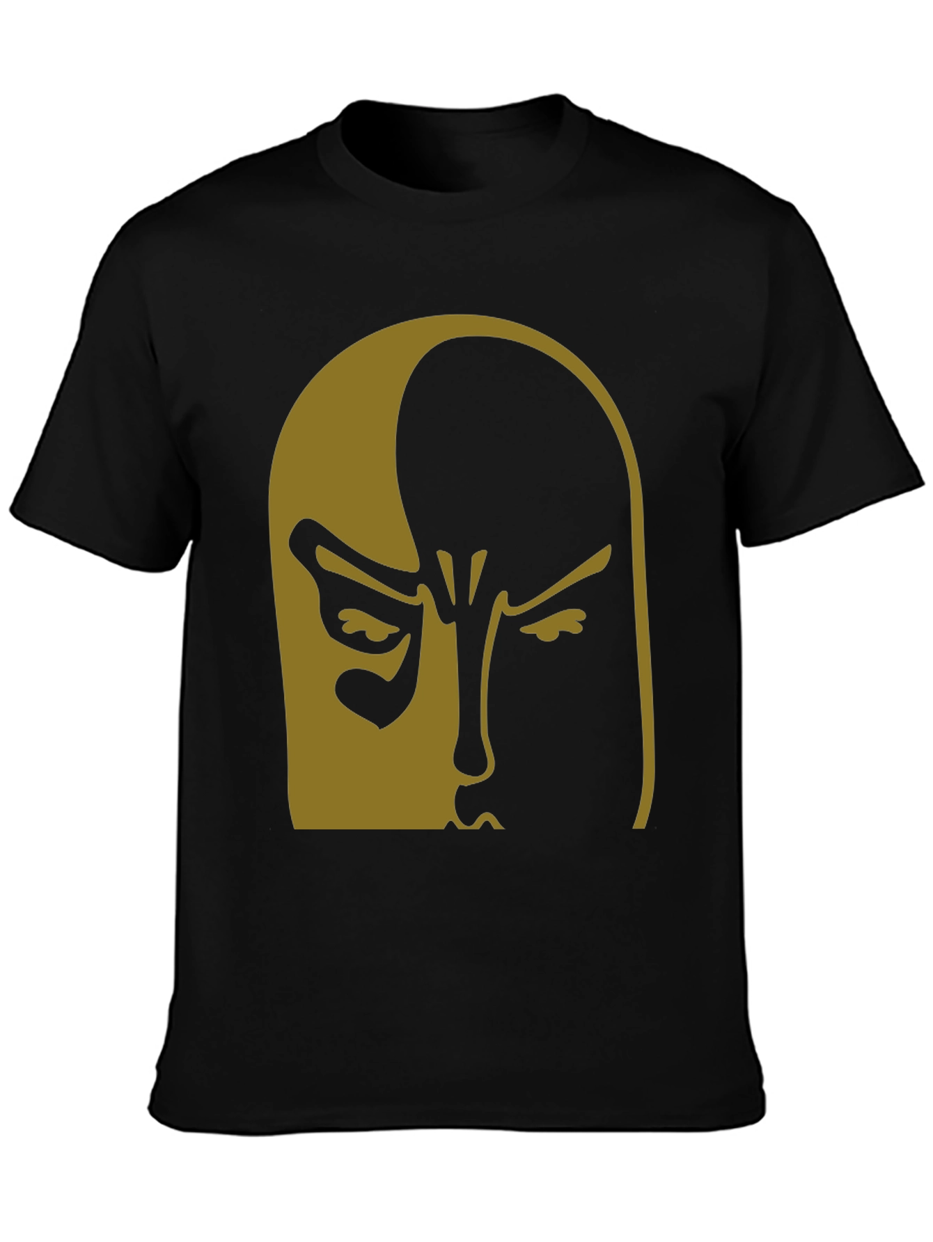 Black Mystery Face Graphic Tee view 3