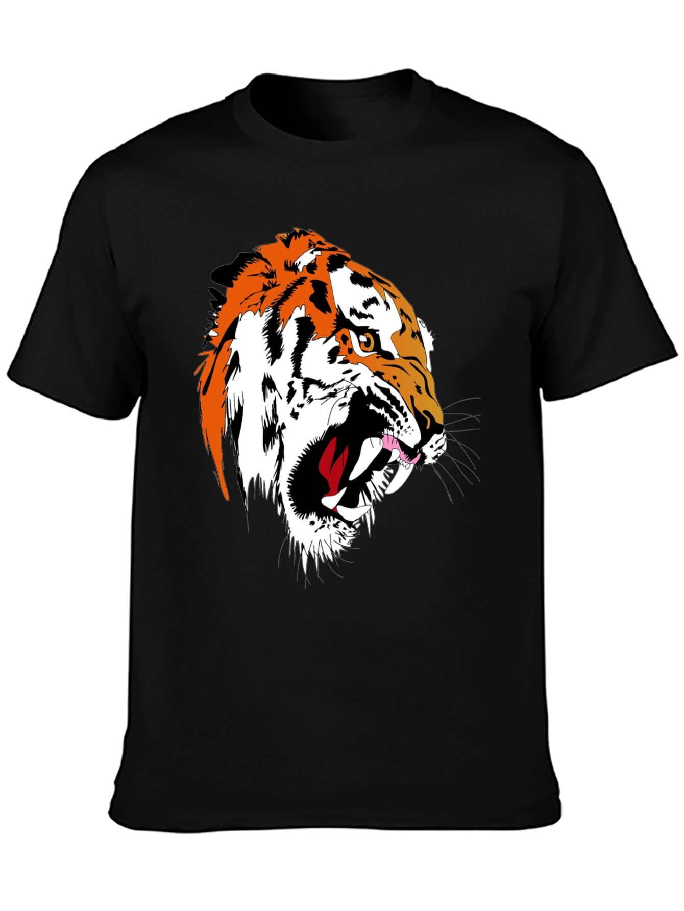 Black Tiger Graphic Tee - Fierce Black T-Shirt view 3