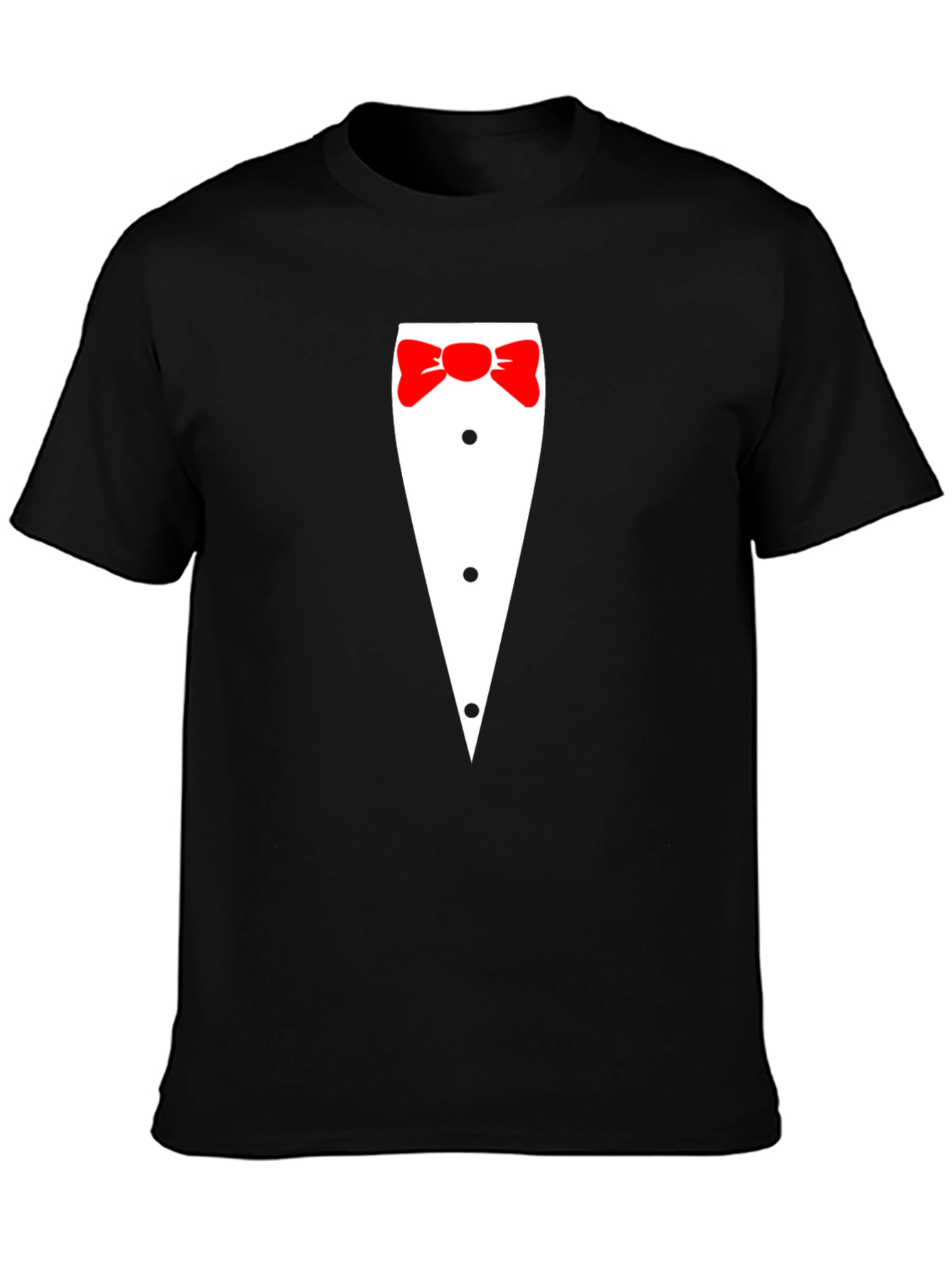 Black Tuxedo Graphic Tee - Novelty Formal Wear T-Shirt view 3