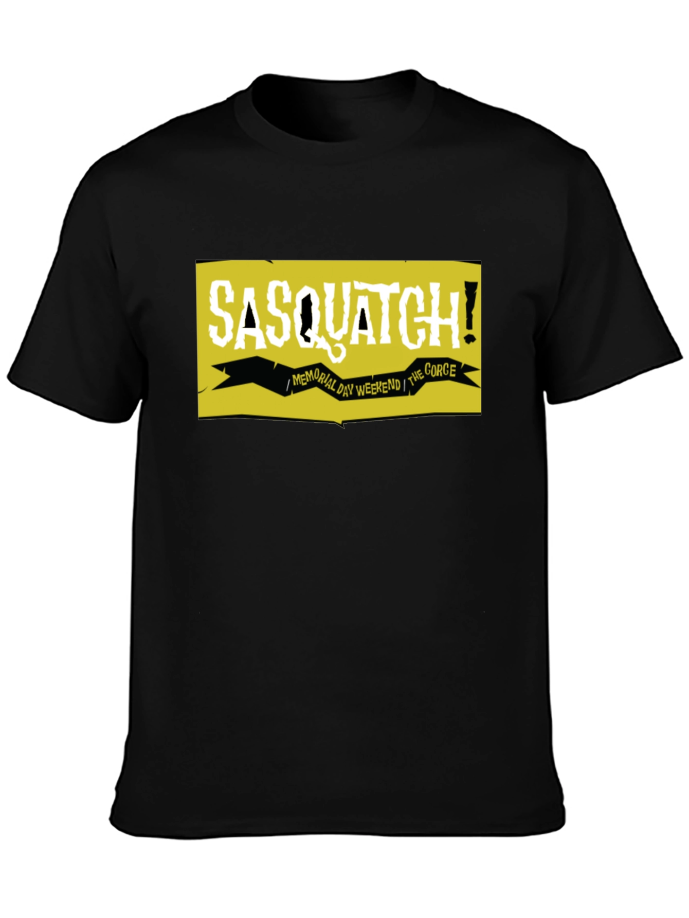 Black Sasquatch! Memorial Day Weekend Graphic Tee view 3