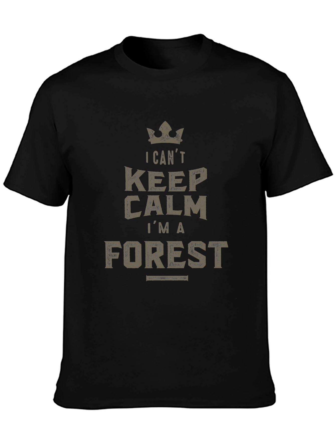 Black Keep Calm Forest Graphic Tee - Black view 3