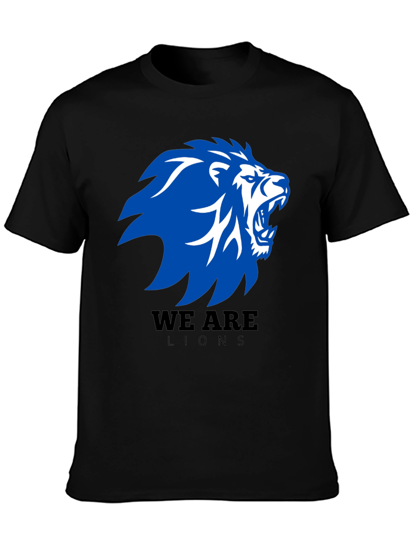 Black We Are Lions Graphic T-Shirt - Black view 3