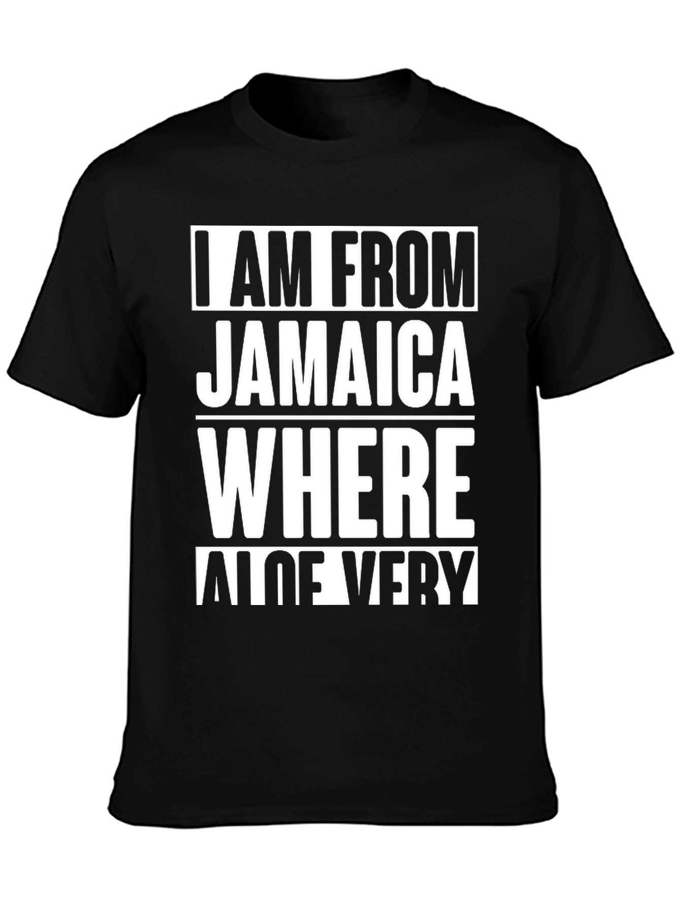 Black Jamaica Aloe Very Funny Novelty T-Shirt view 3