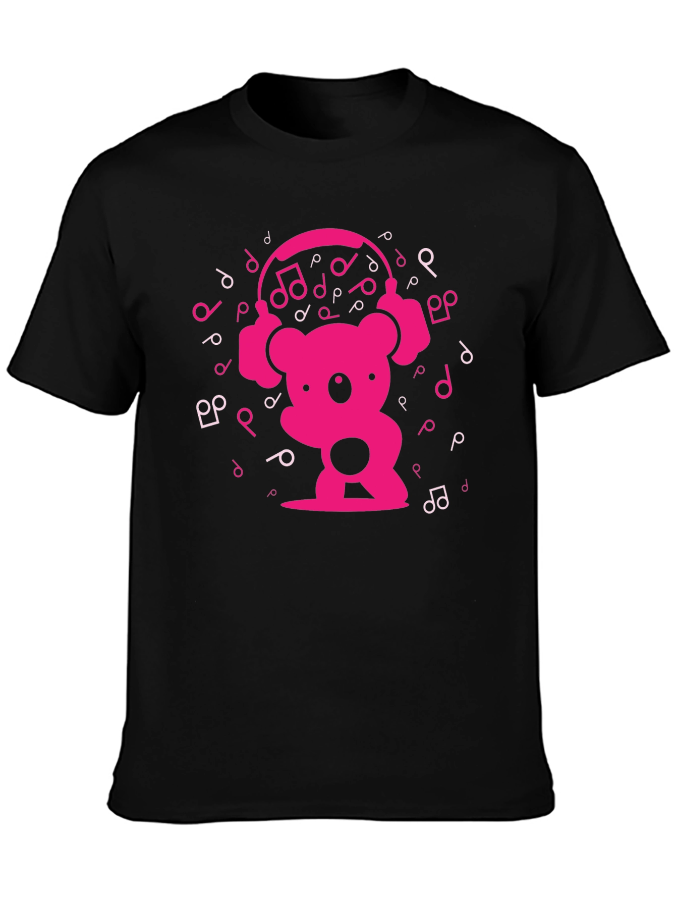 Black Koala Music T-Shirt - Black view 3