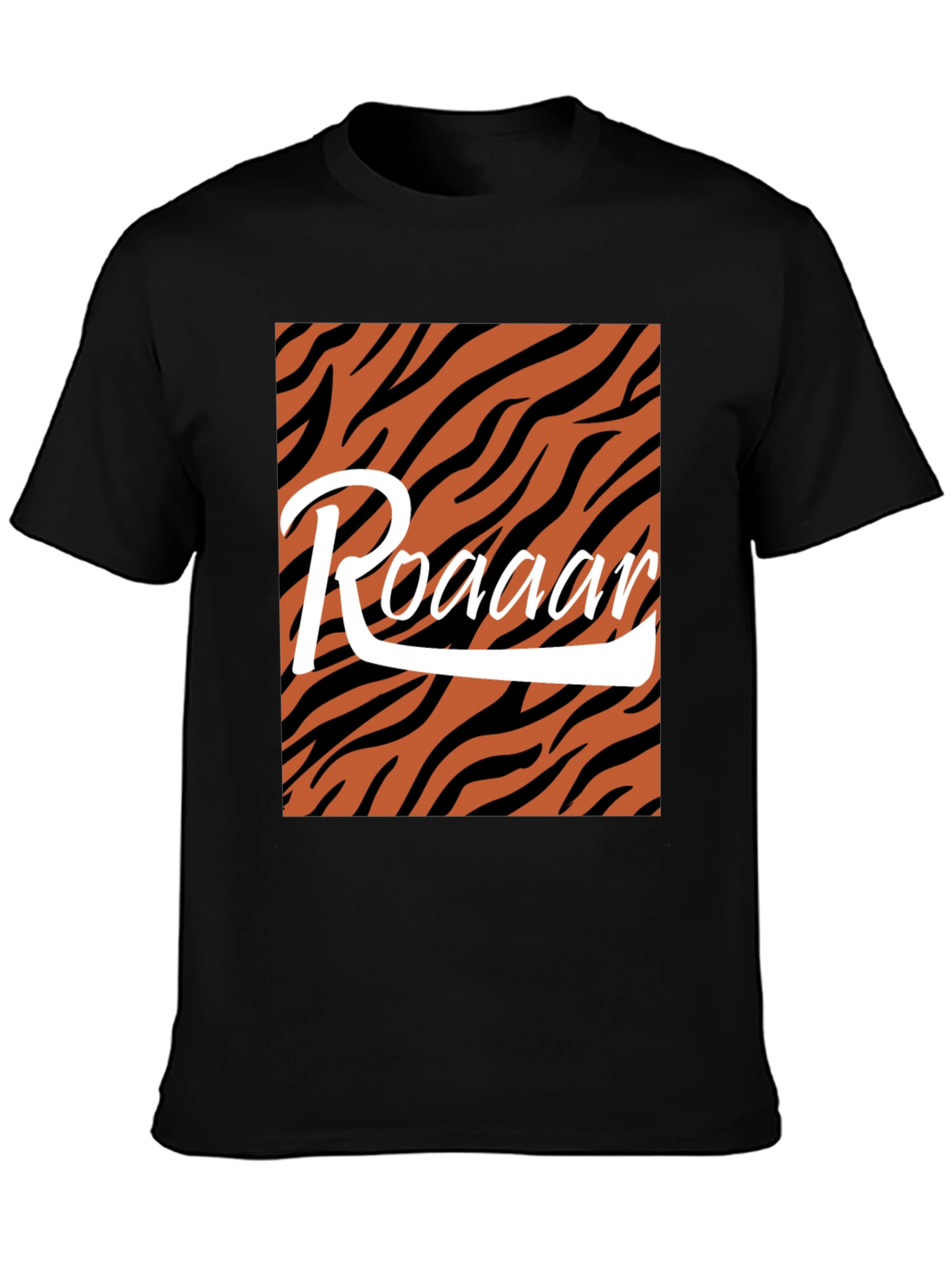 Black Roaar Tiger Stripe Graphic Tee view 3