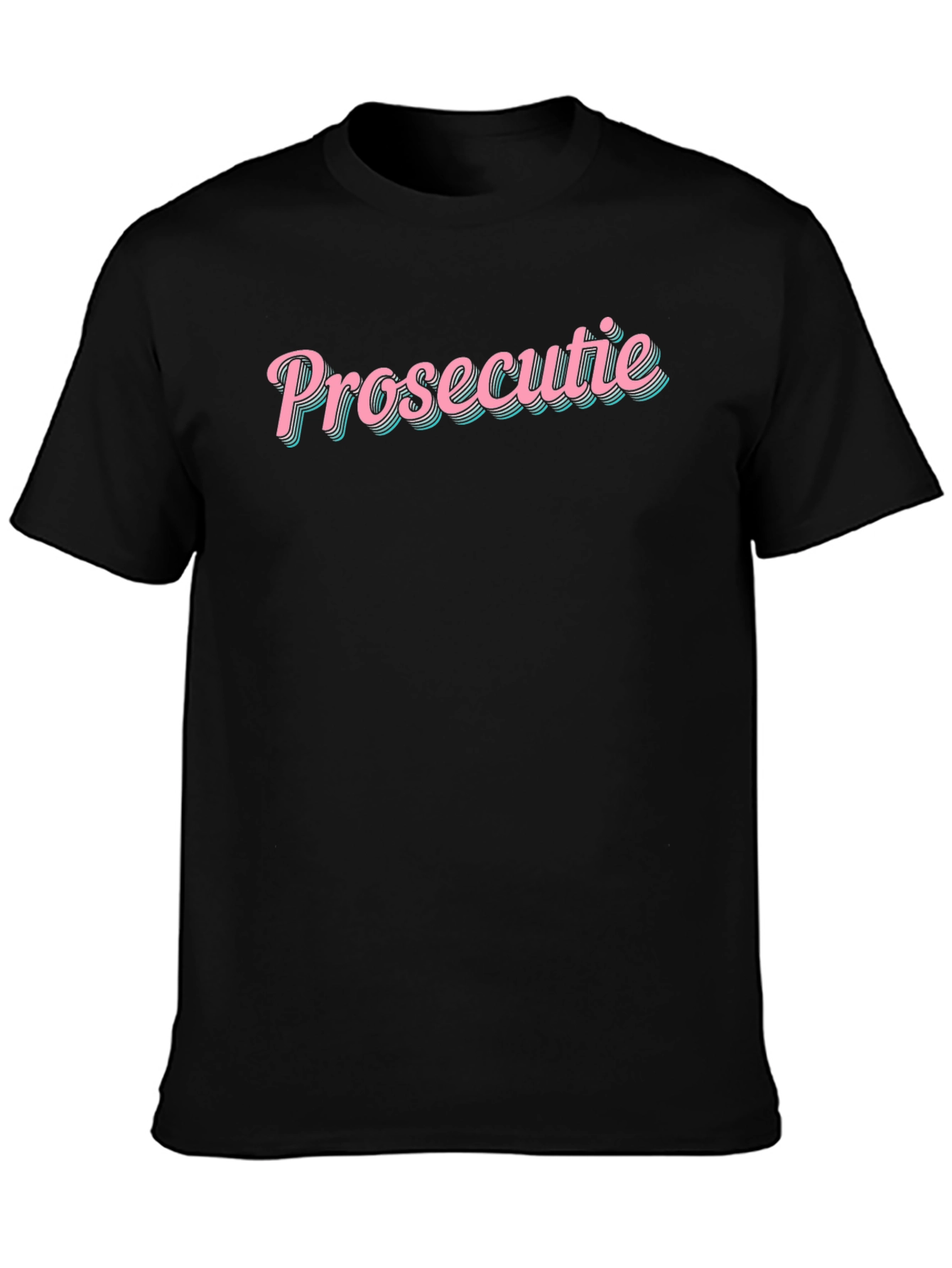 Black Prosecutie T-Shirt - Funny Retro Design view 3