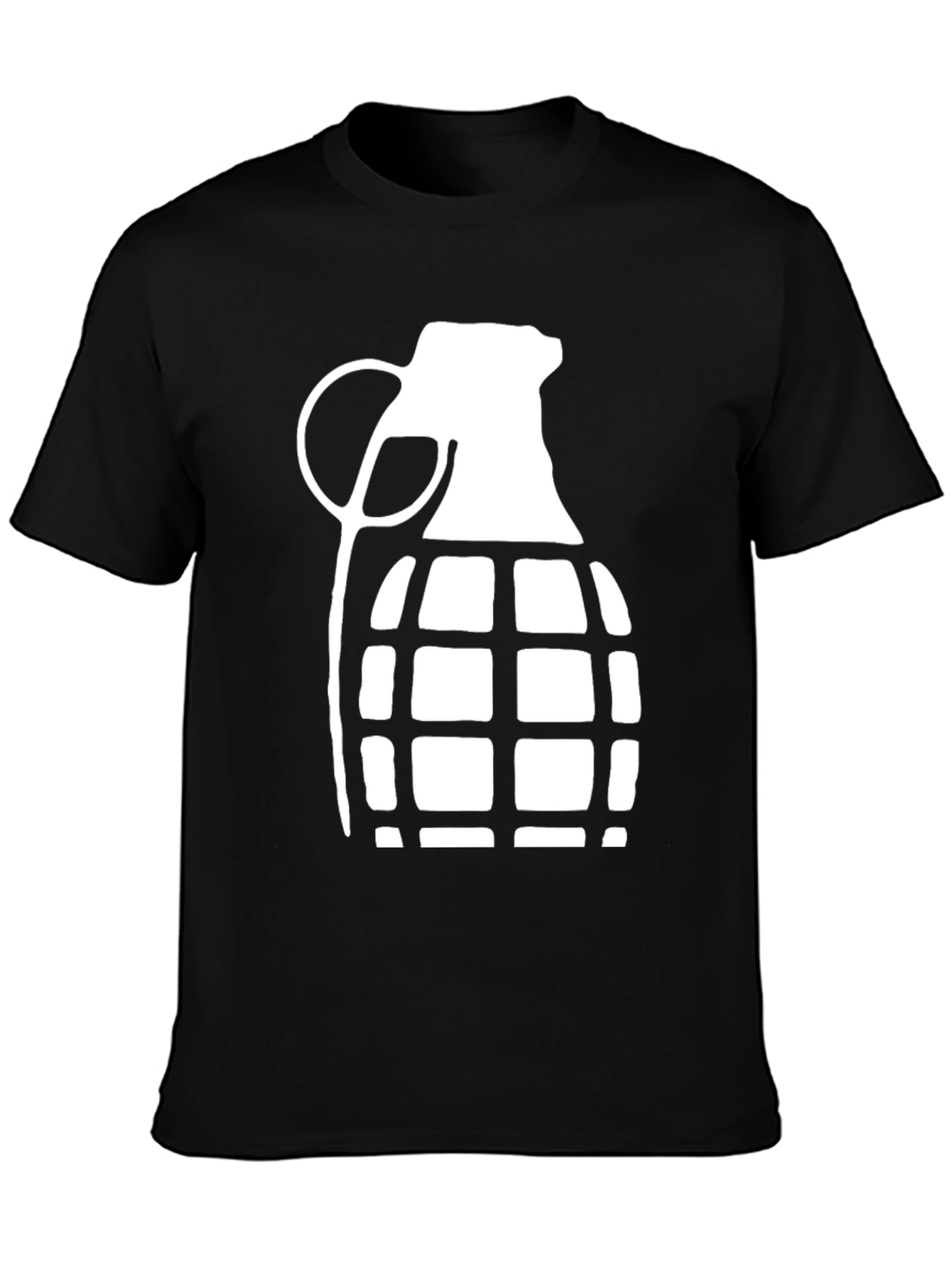 Black Grenade Graphic T-Shirt - Cool Casual Tee view 3