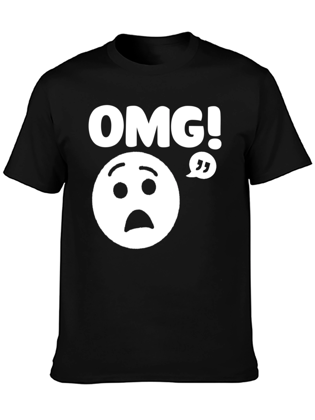 Black OMG! Graphic T-Shirt - Funny Unisex Tee view 3
