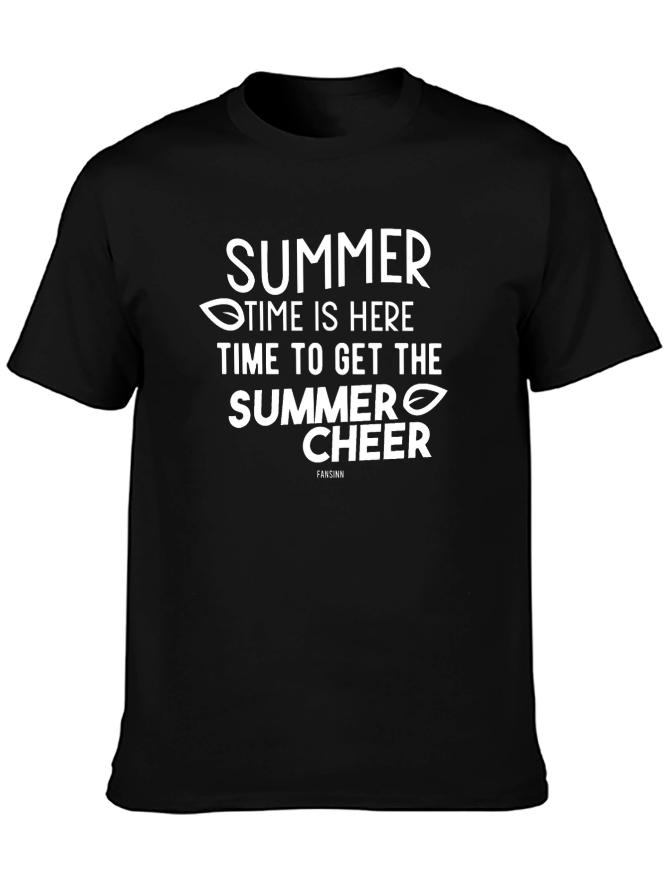 Black Summer Time Cheer Graphic Tee - Black view 3
