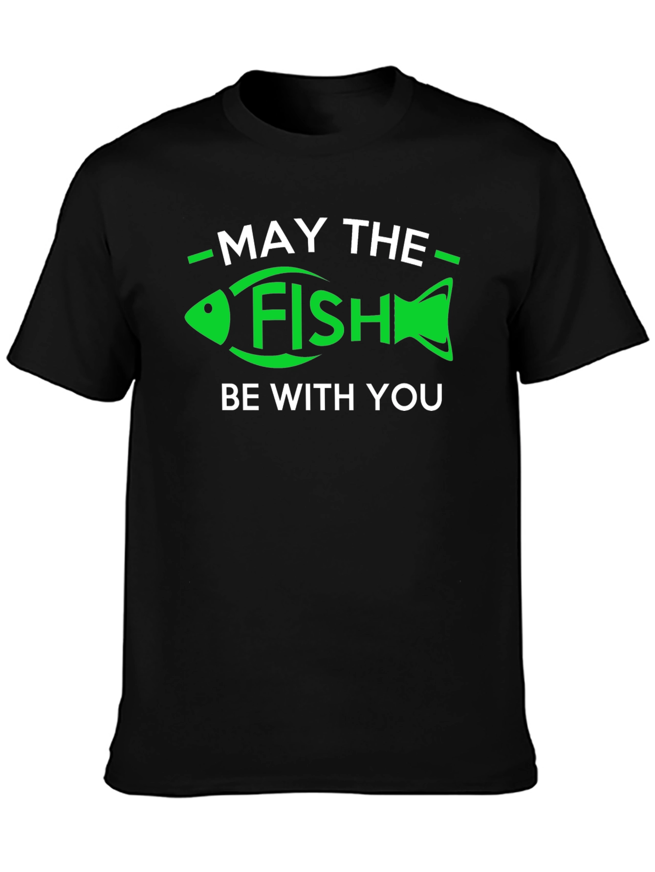 Black May the Fish Be With You T-Shirt view 3