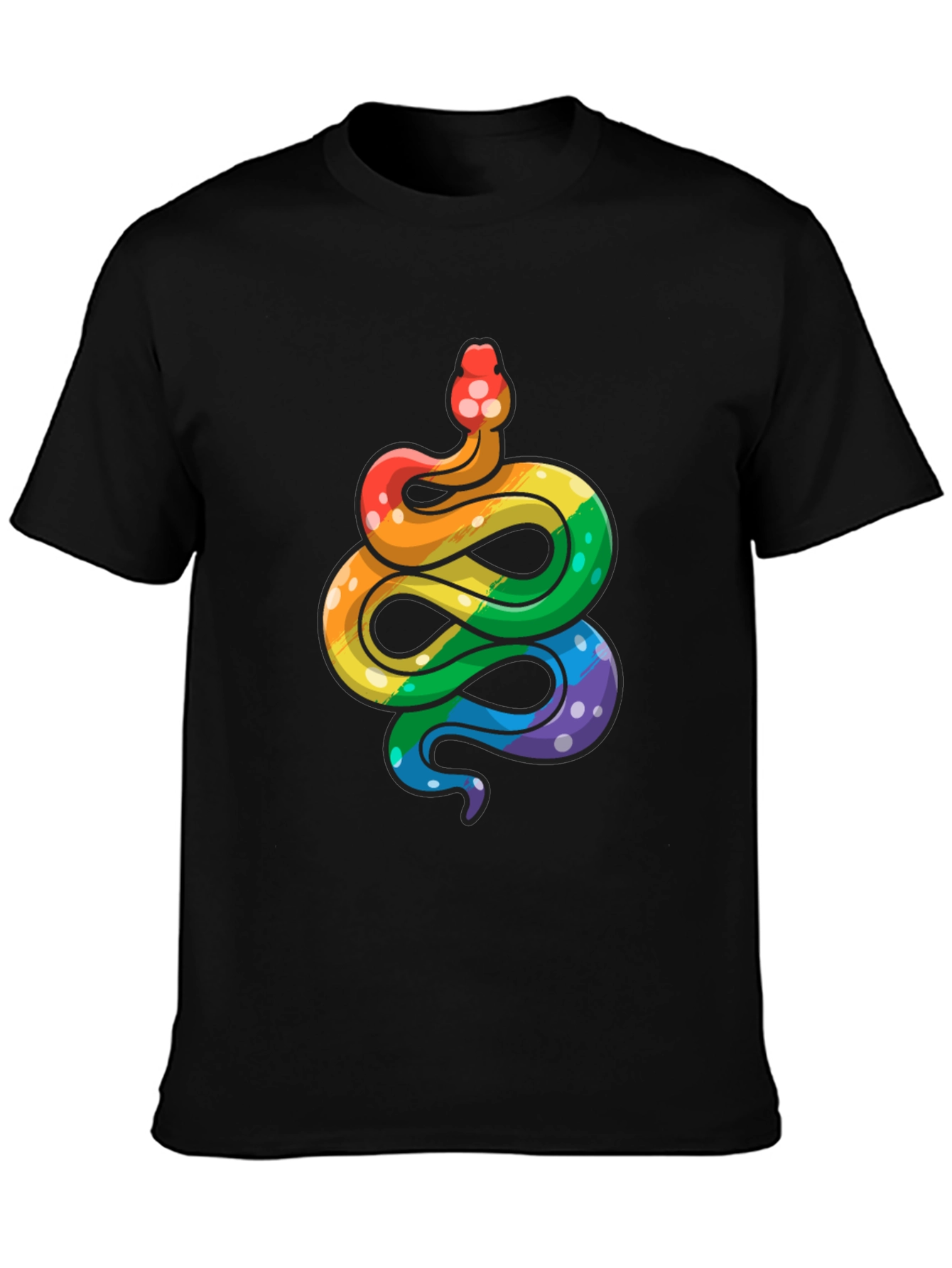 Black Rainbow Snake T-Shirt - Pride Apparel view 3