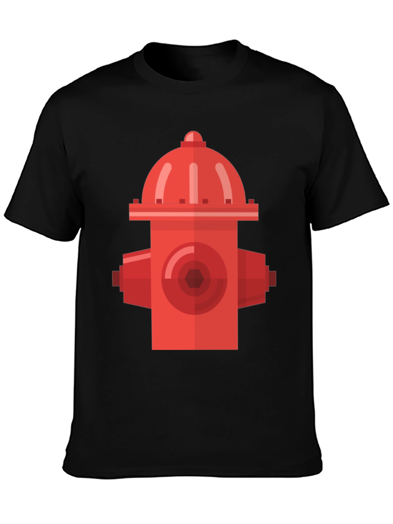 Black Retro Fire Hydrant Black T-Shirt - Urban Style view 3