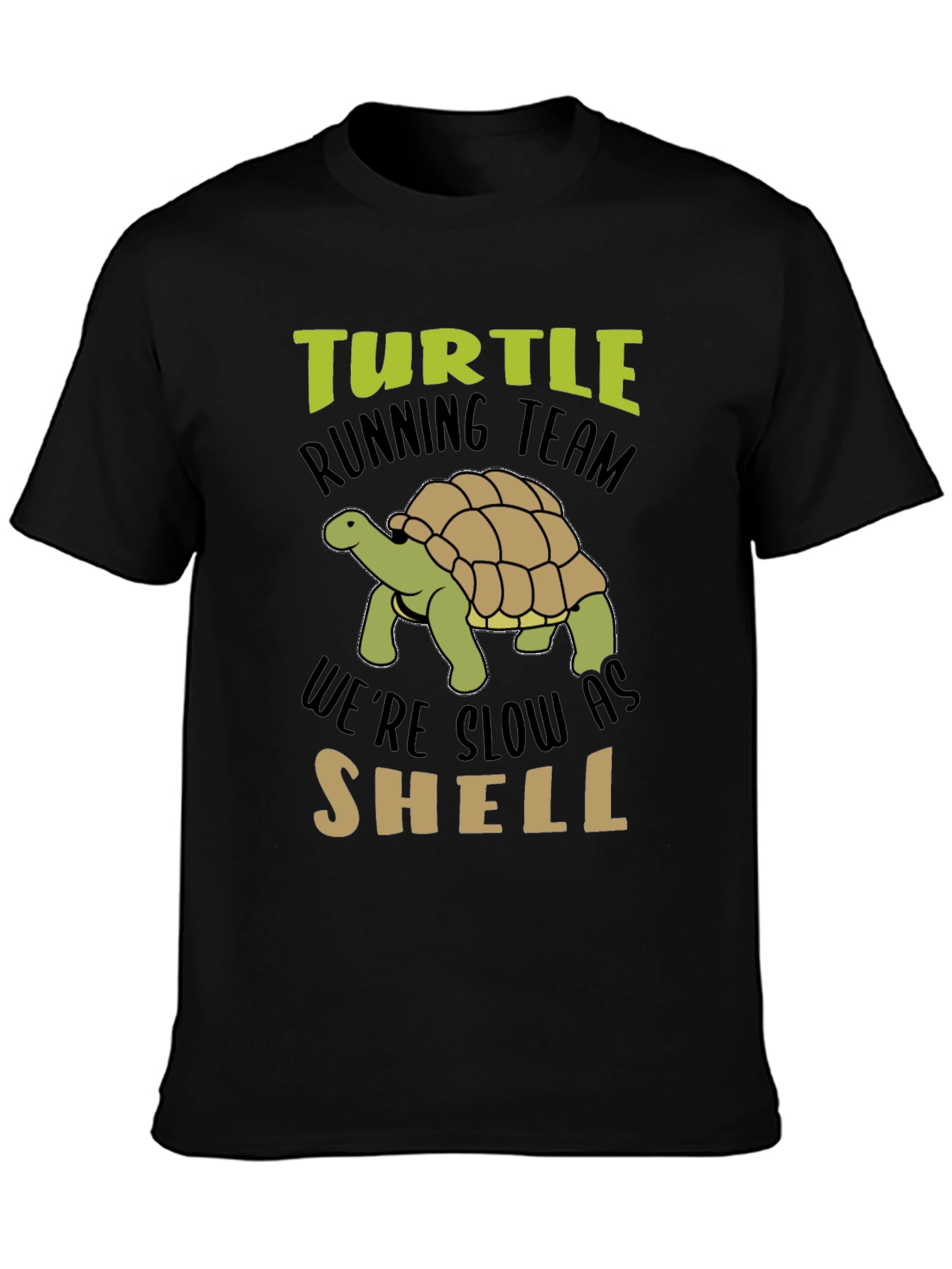 Black Turtle Running Team T-Shirt - Slow As Shell Tee view 3