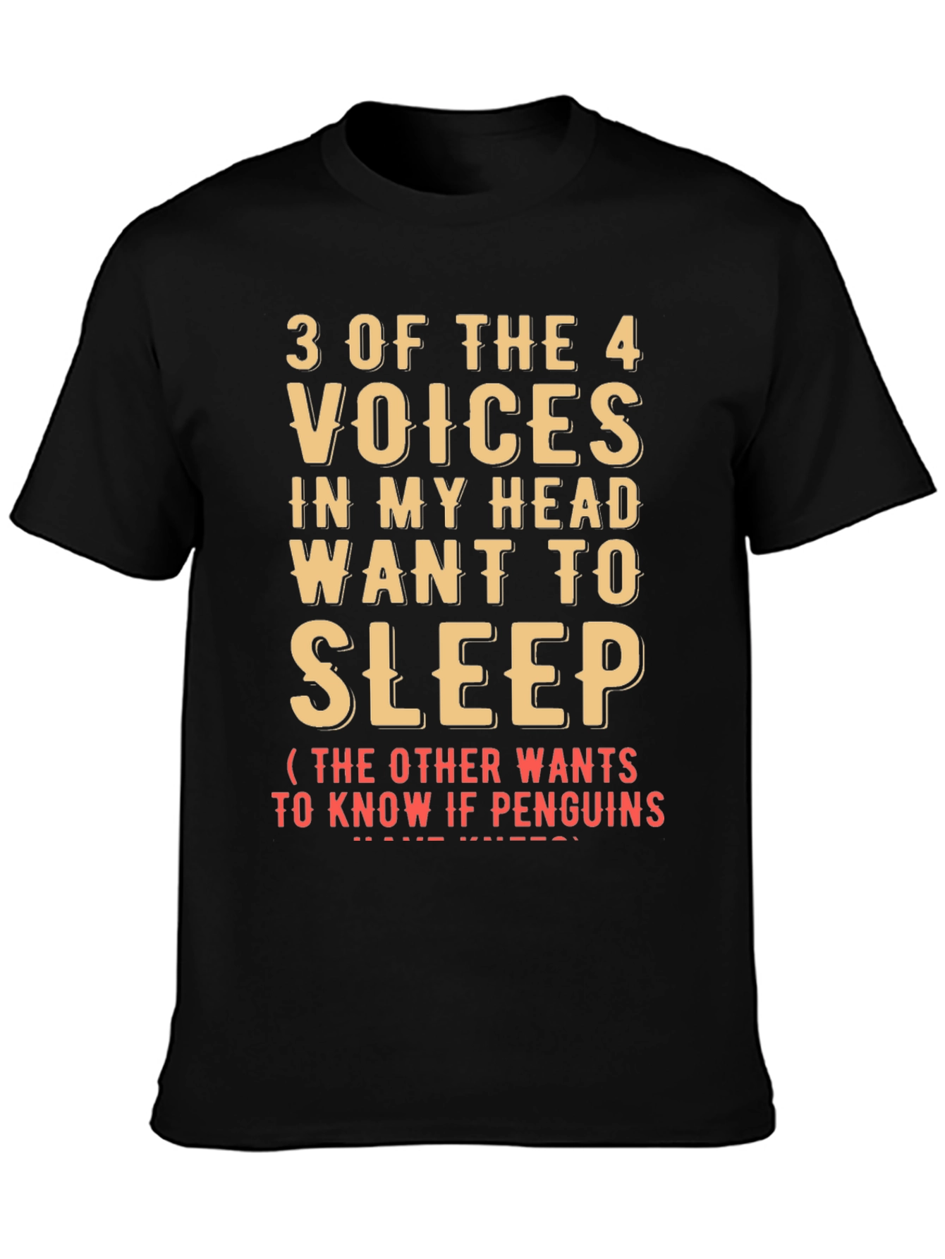 Black Funny 'Voices in My Head' Graphic T-Shirt view 3