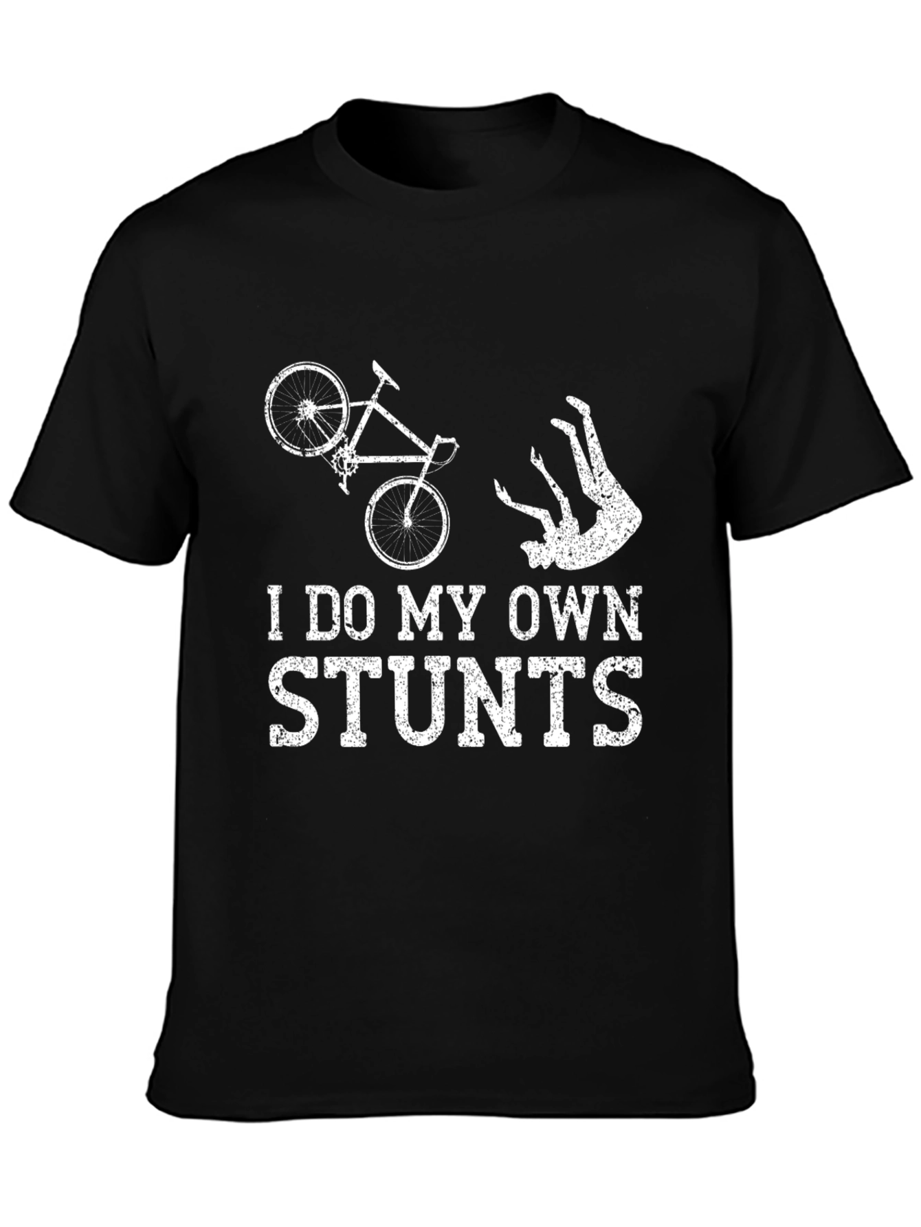 Black Funny Stuntman T-Shirt view 3