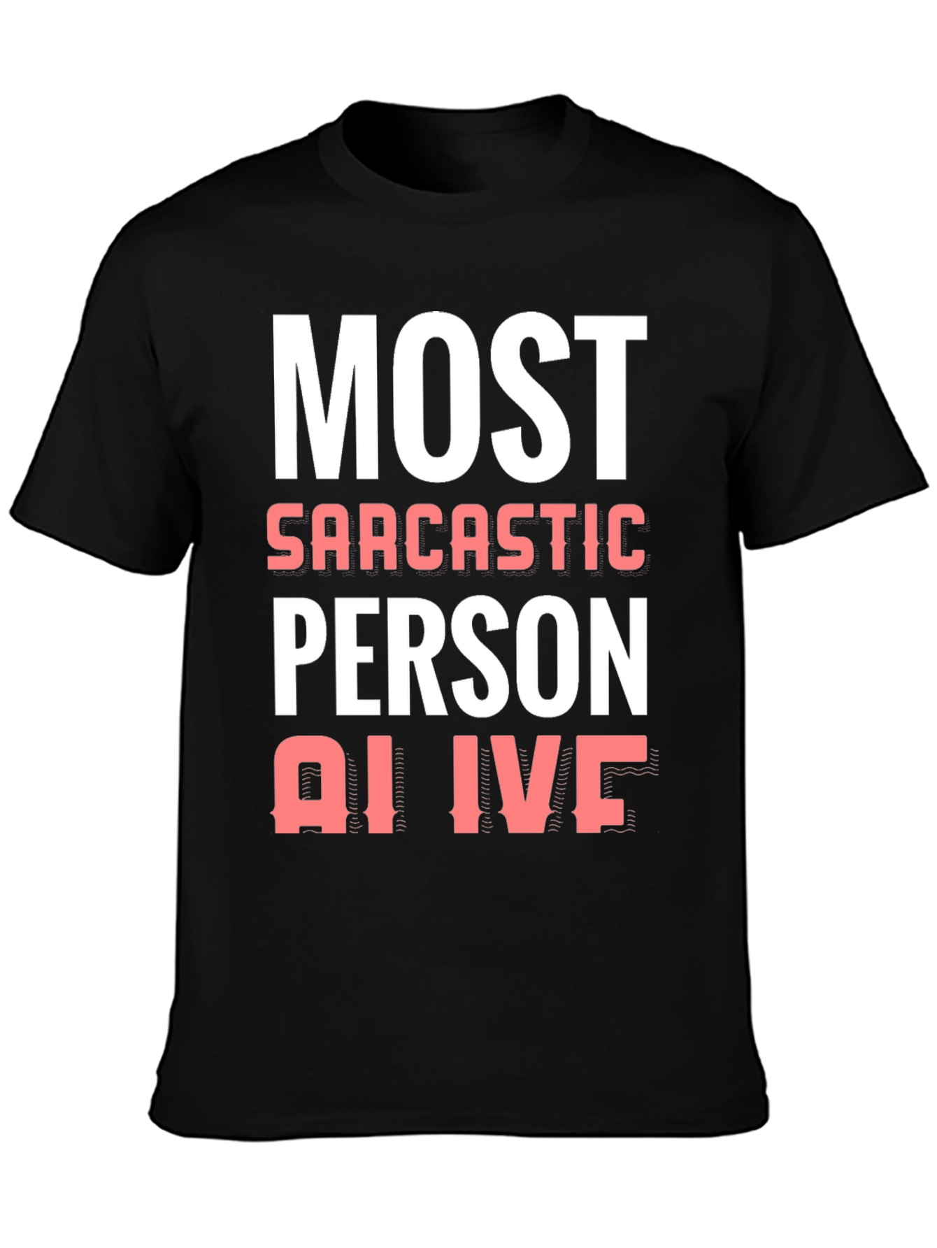 Black Sarcastic Humor Graphic Tee view 3