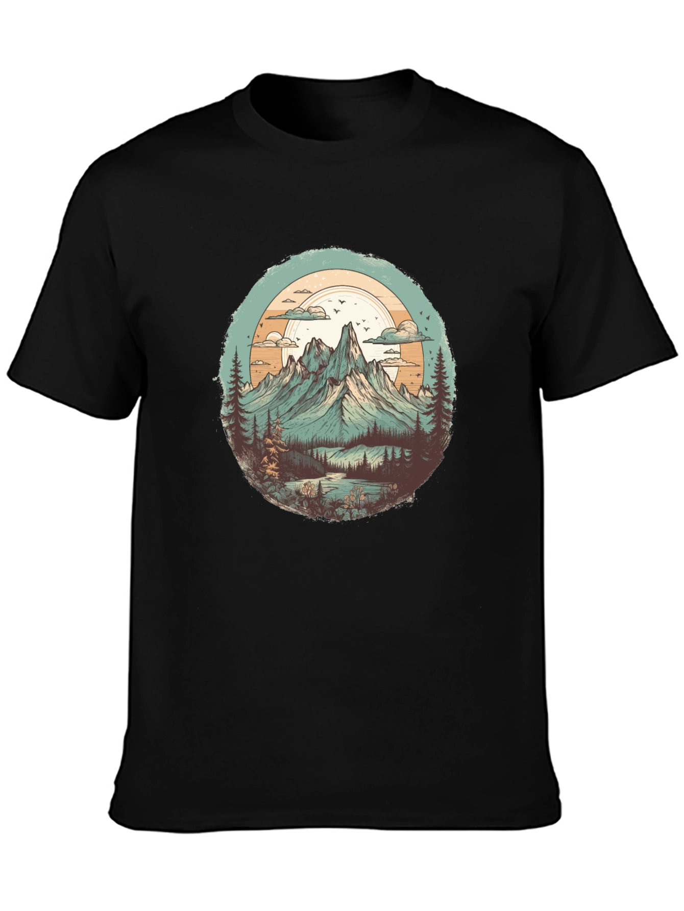 Black Mountain Landscape Graphic Tee view 3